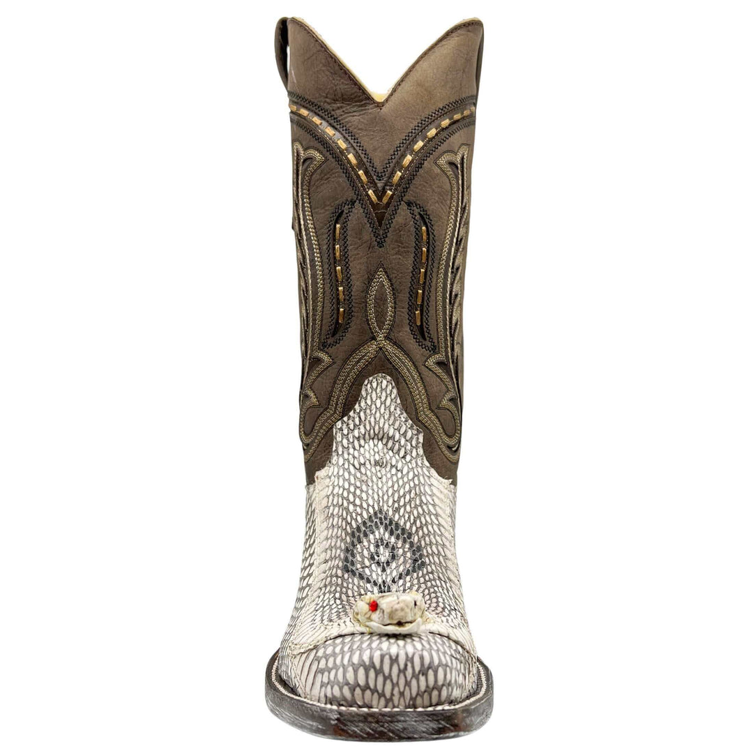 Men's Cobra Cowboy Boots | JW Toe Snakeskin Cobra Boots | Natural Cobra | Vaccari | Size {pa_select a size}{pa_select a width}