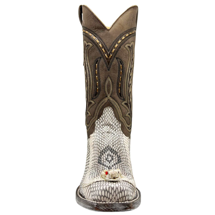 Men's Cobra Cowboy Boots | JW Toe Snakeskin Cobra Boots | Natural Cobra | Vaccari | Size {pa_select a size}{pa_select a width}