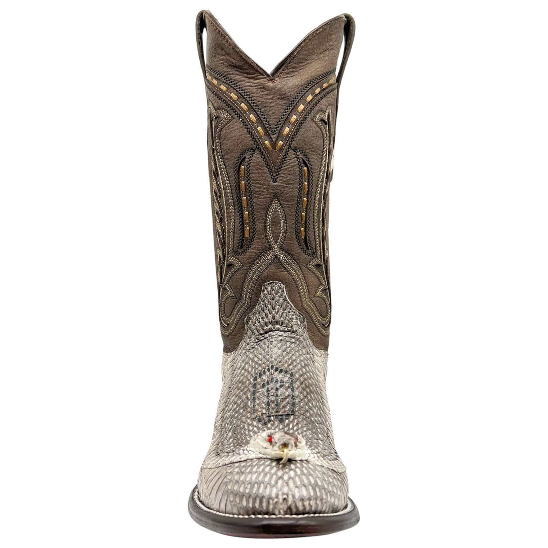 Men's Cobra Cowboy Boots | JW Toe Snakeskin Cobra Boots | Natural Cobra | Vaccari | Size {pa_select a size}{pa_select a width}