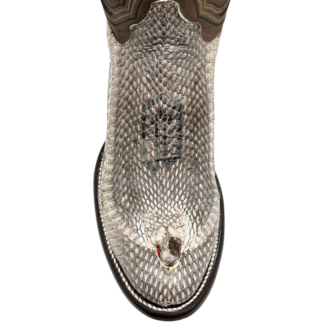Men's Cobra Cowboy Boots | JW Toe Snakeskin Cobra Boots | Natural Cobra | Vaccari | Size {pa_select a size}{pa_select a width}