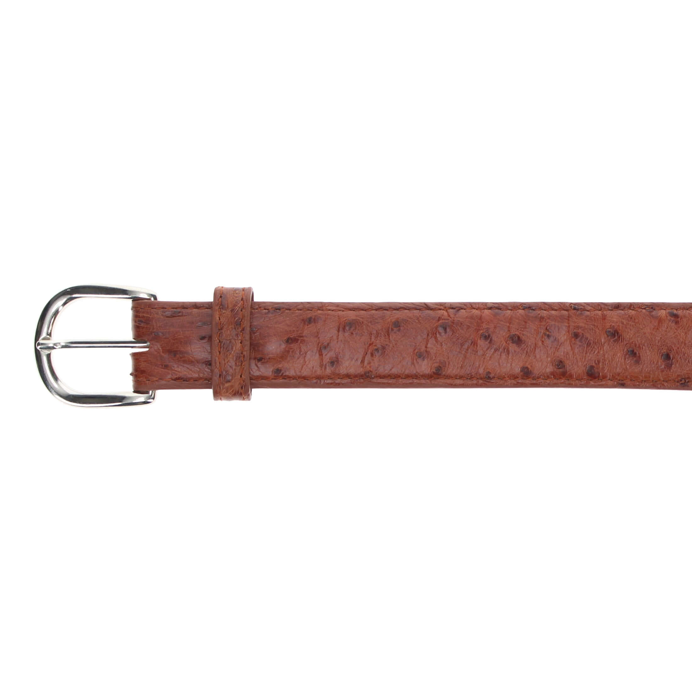 Men's Mocha Full Quill Ostrich Belt | Vaccari Boots