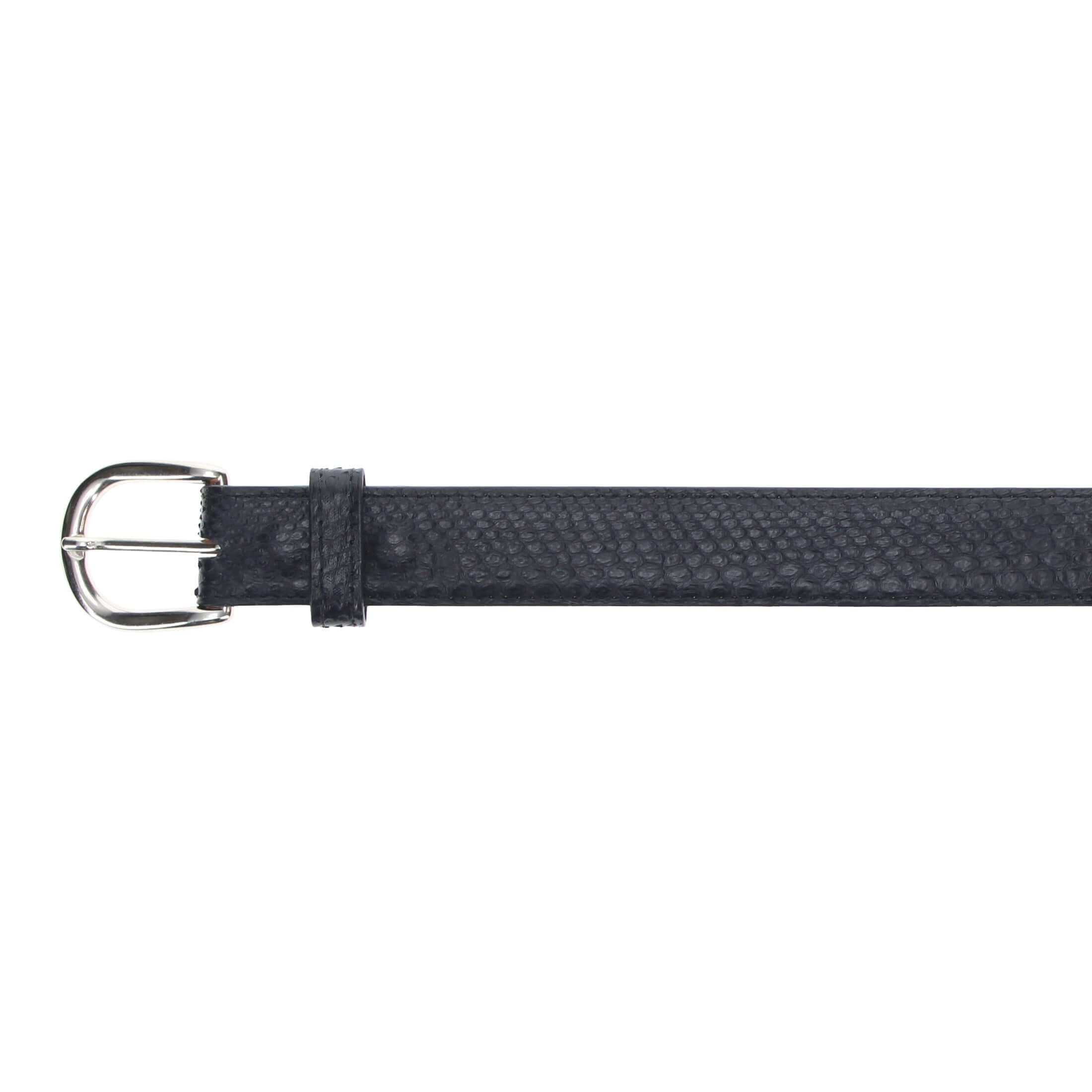 Men's Black Python Belt | Vaccari Boots