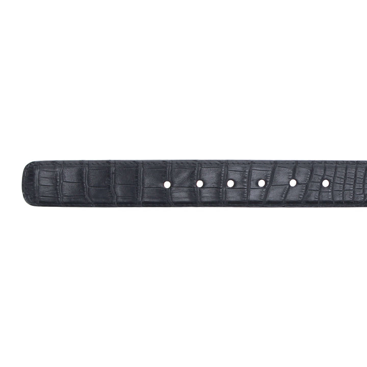 Black Alligator Belly Belt by Vaccari Core