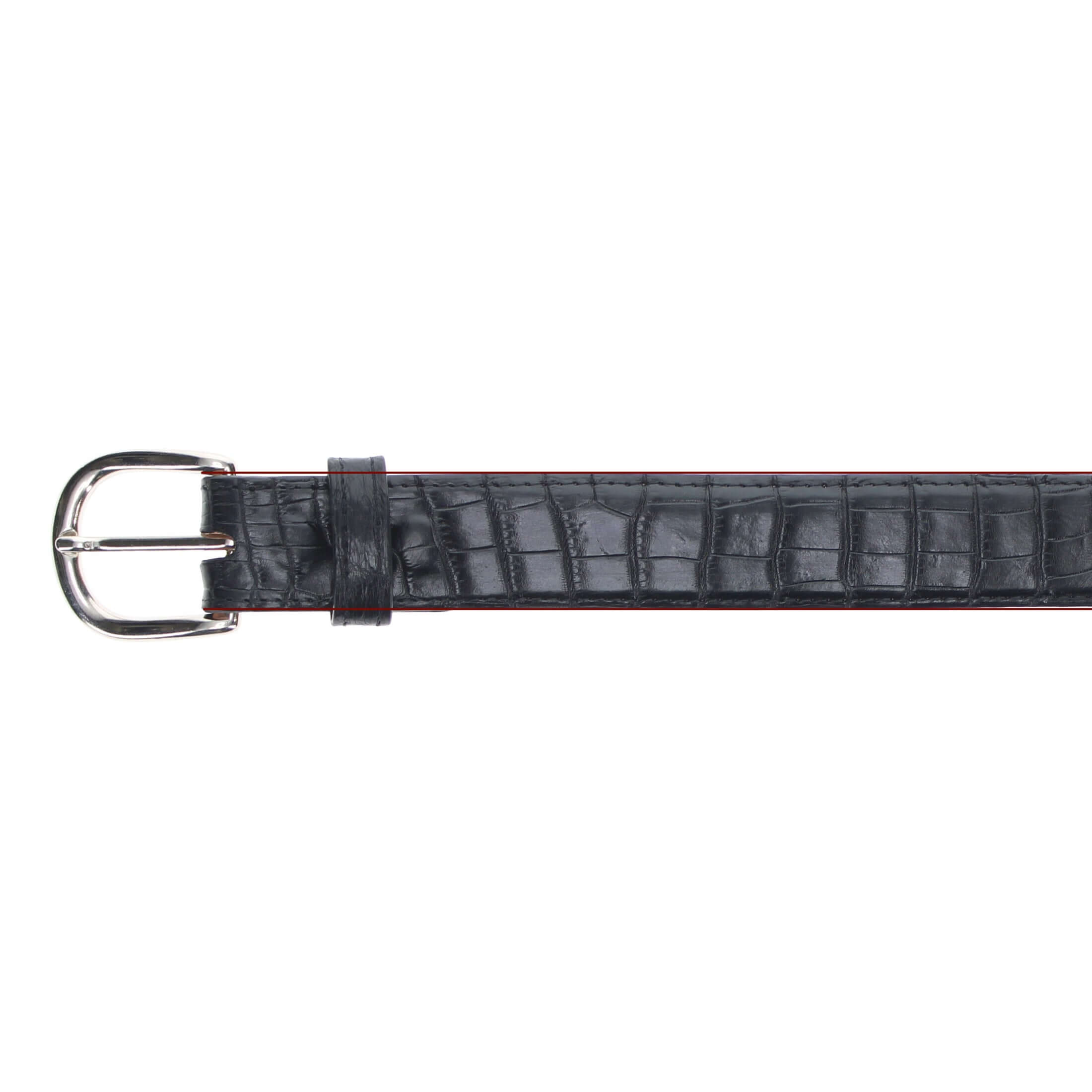 Black Alligator Belly Belt by Vaccari Core