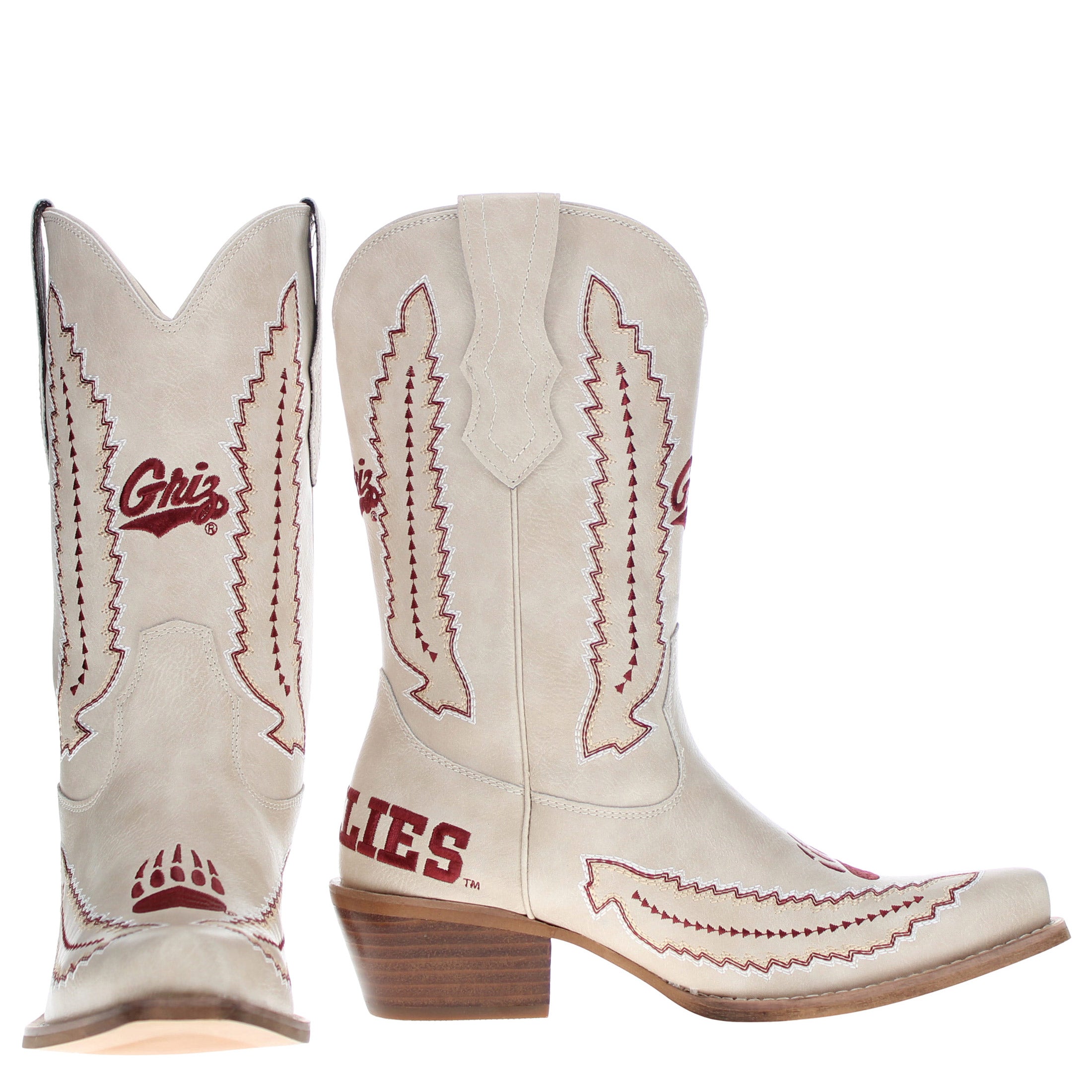 Women's University of Montana Bone Cowgirl Boot Mimi by V by Vaccari