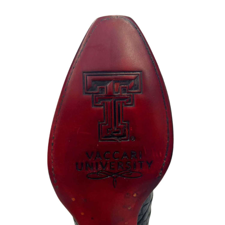 women's texas tech red raiders cowgirl boots black american alligator Olivia by Vaccari