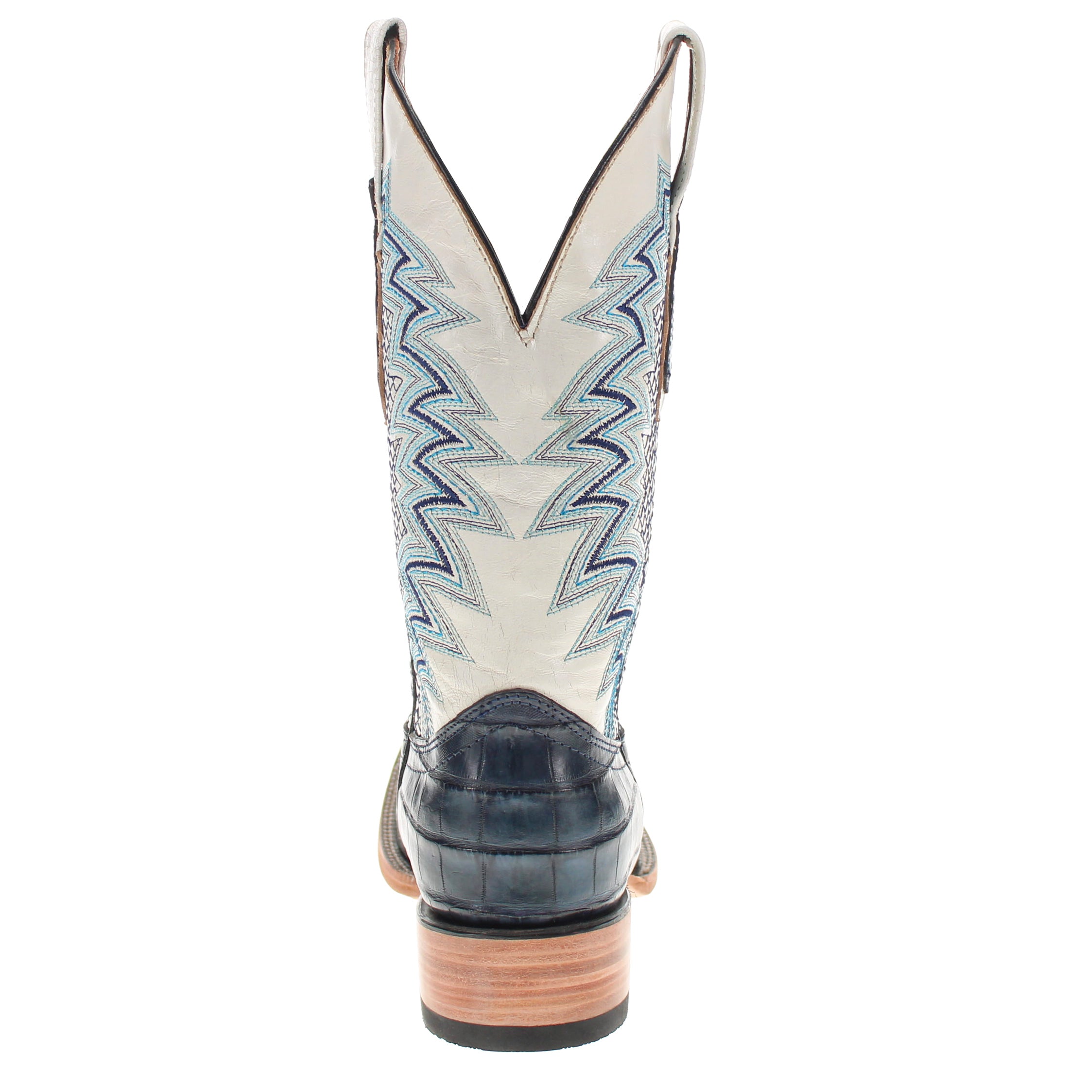 Men's Navy Blue American Alligator Tail BS Toe Cowboy Boots by Vaccari