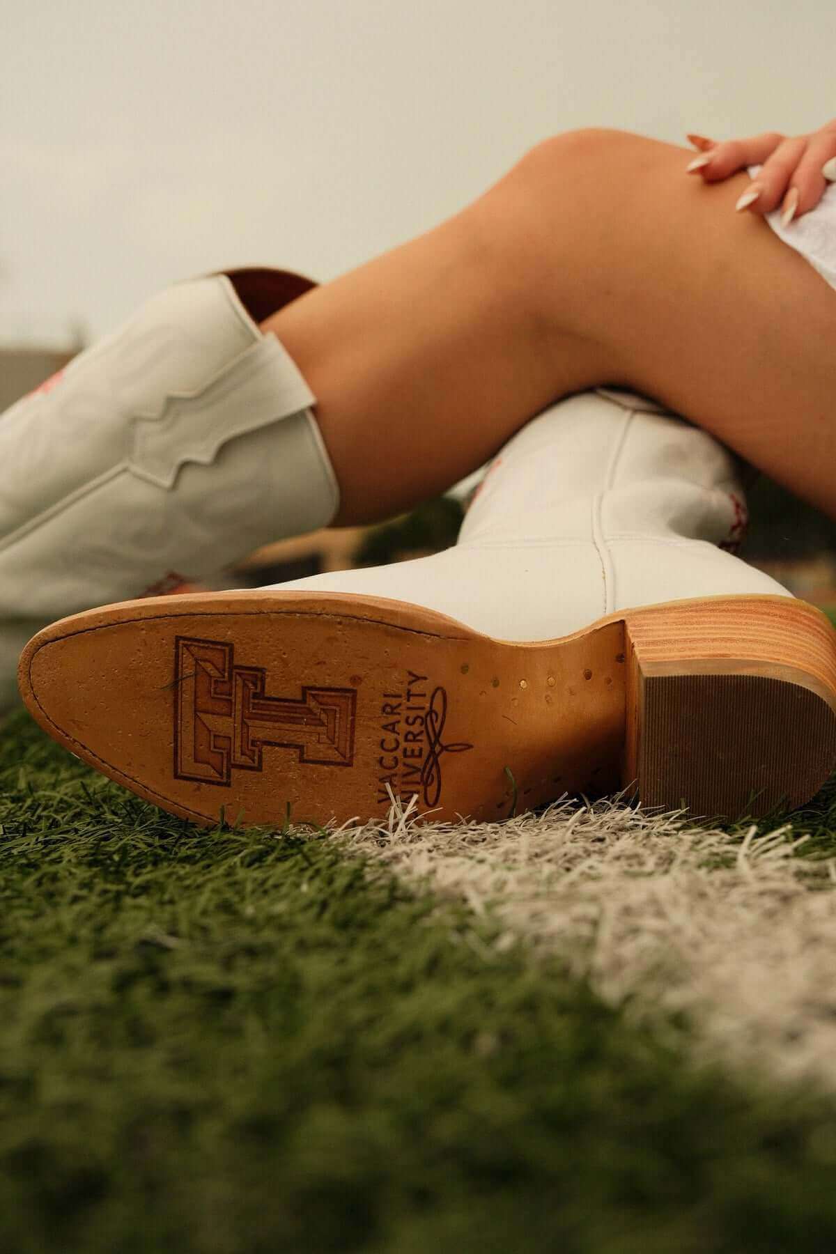 Texas Tech University White Cowgirl Boots Leighton by Vaccari University