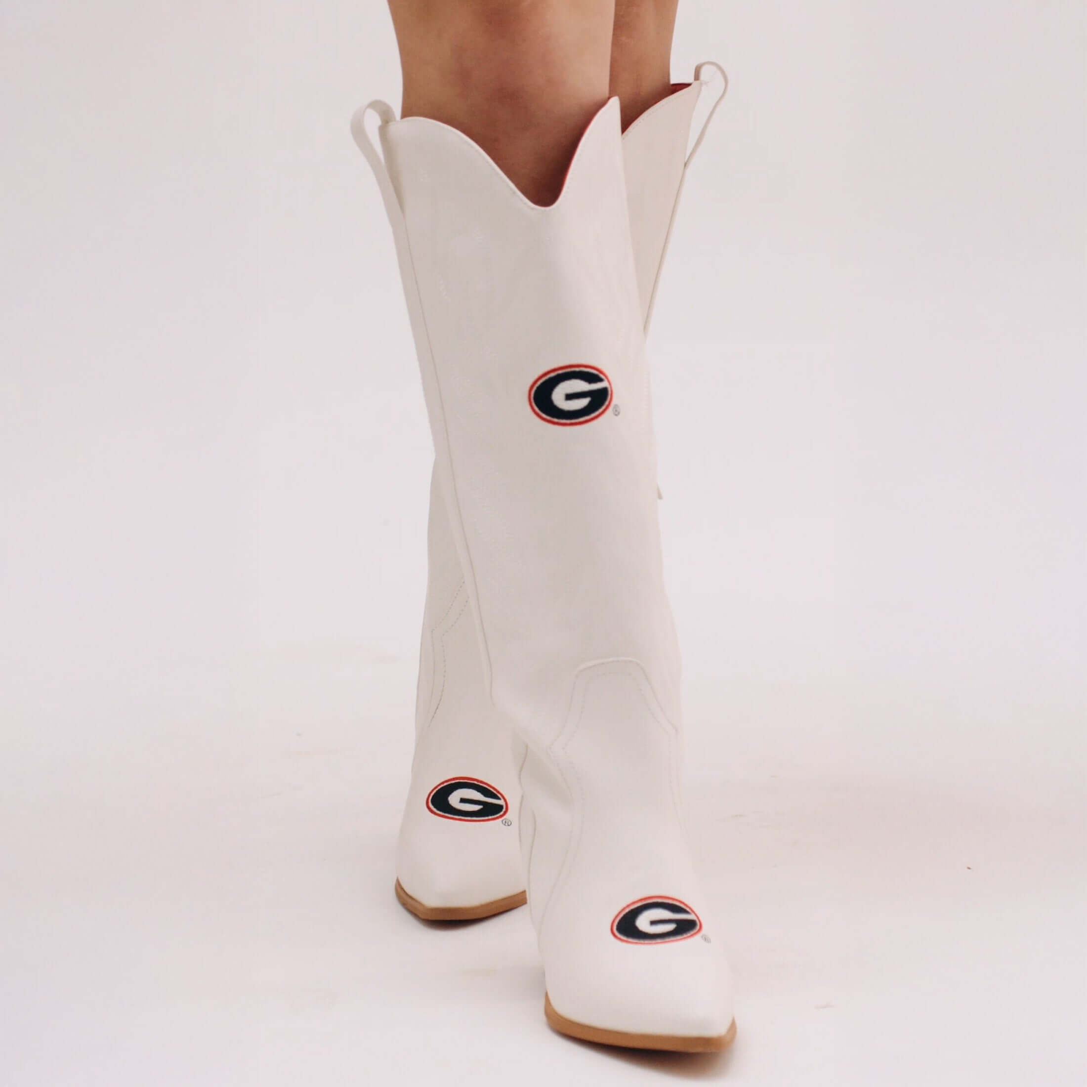 University of Georiga Blair Tall White Boot By V By Vaccari