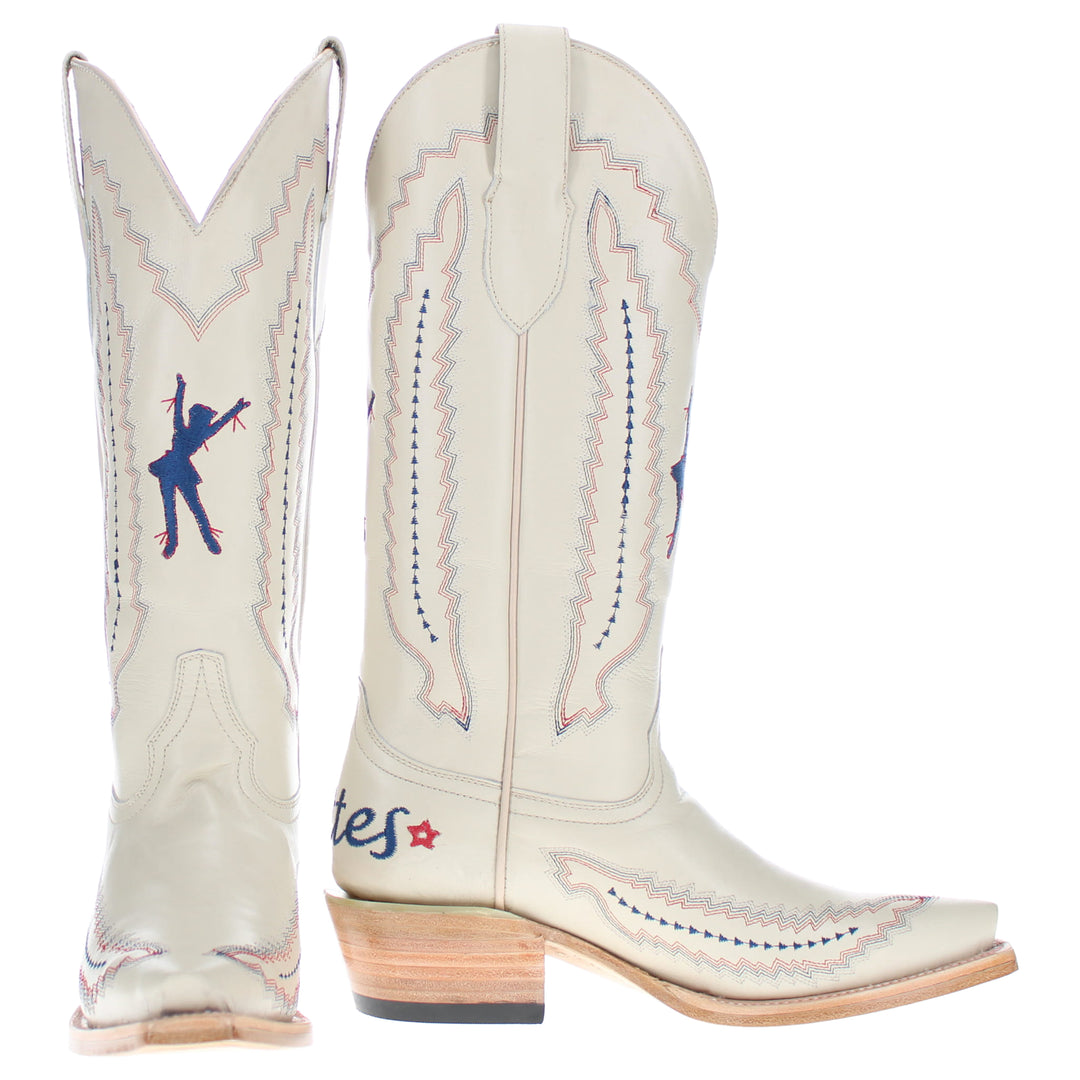 Women's Bone Cowgirl Boots Naomi Rangerette by Vaccari University