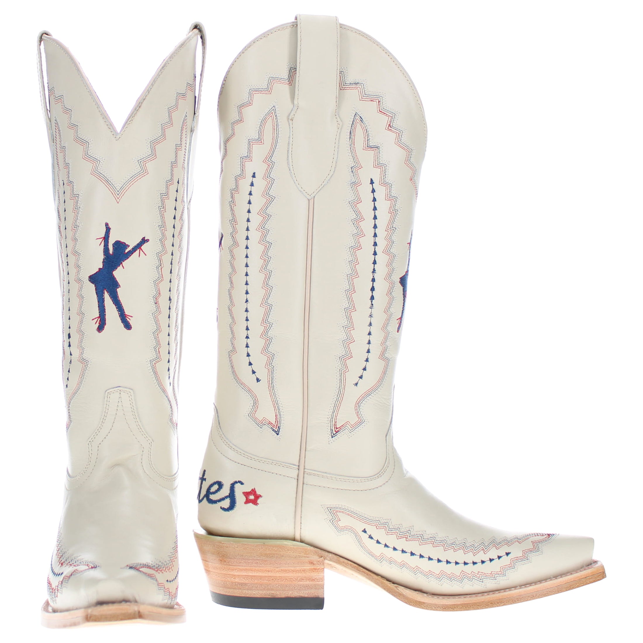 Women's Bone Cowgirl Boots Naomi Rangerette by Vaccari University