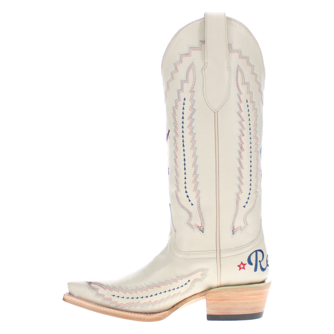 Women's Bone Cowgirl Boots Naomi Rangerette by Vaccari University