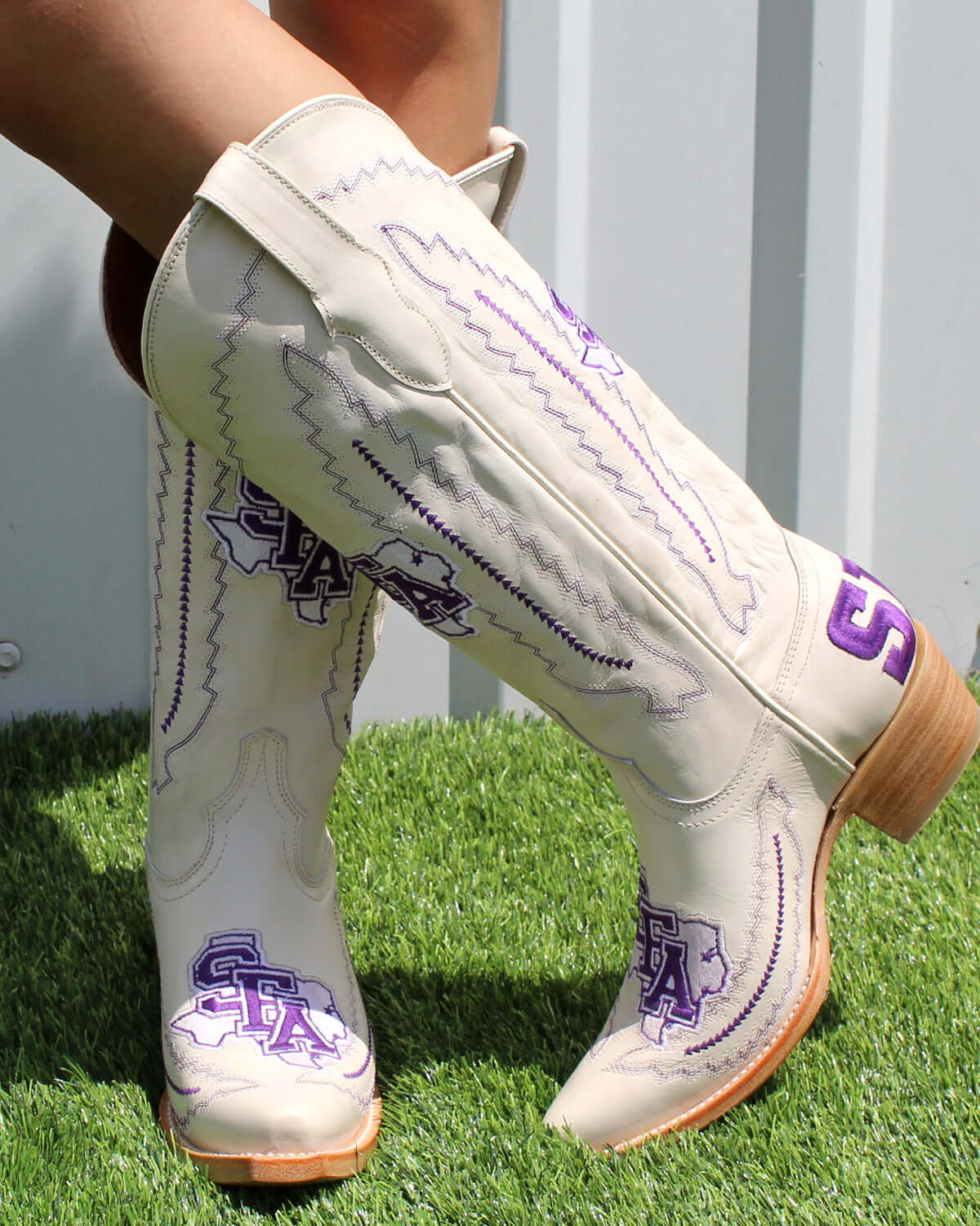 Women's SFASU Bone Boots Naomi By Vaccari University 