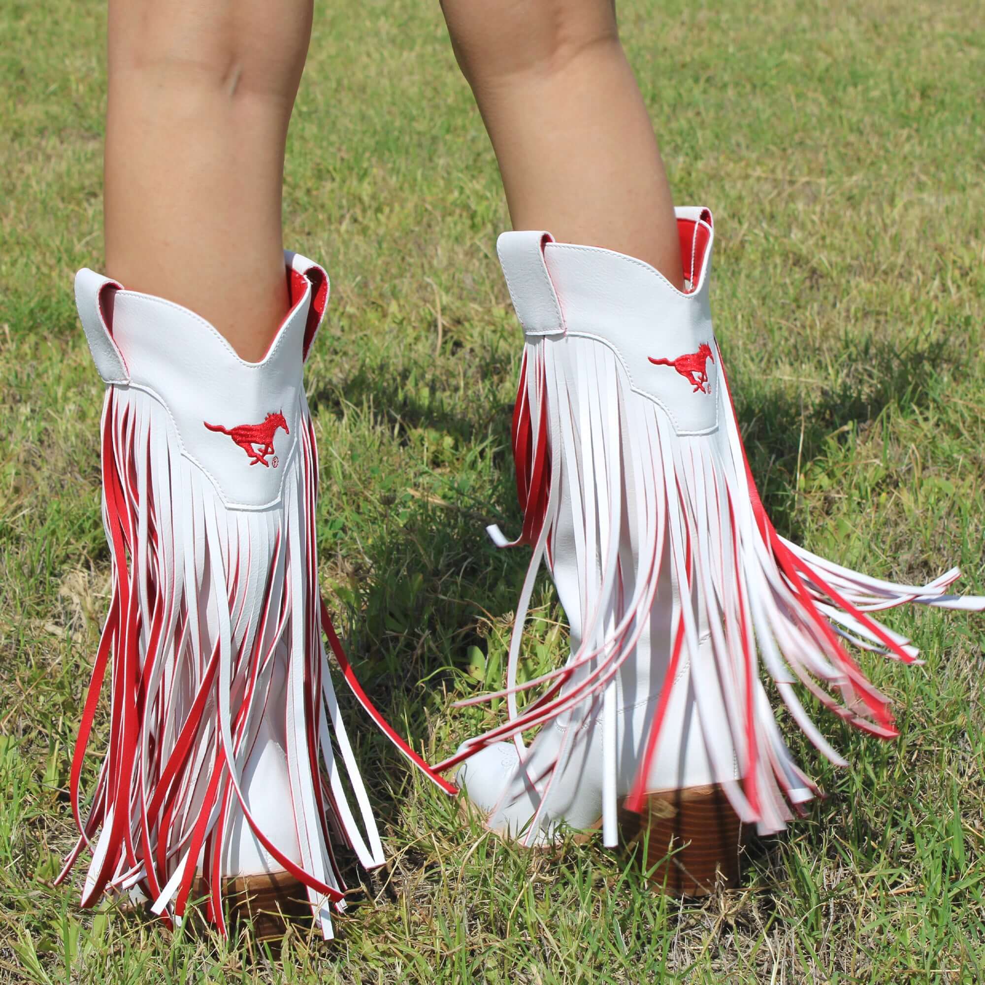 Southern Methodist University Kacey Fringe Boot by V By Vaccari