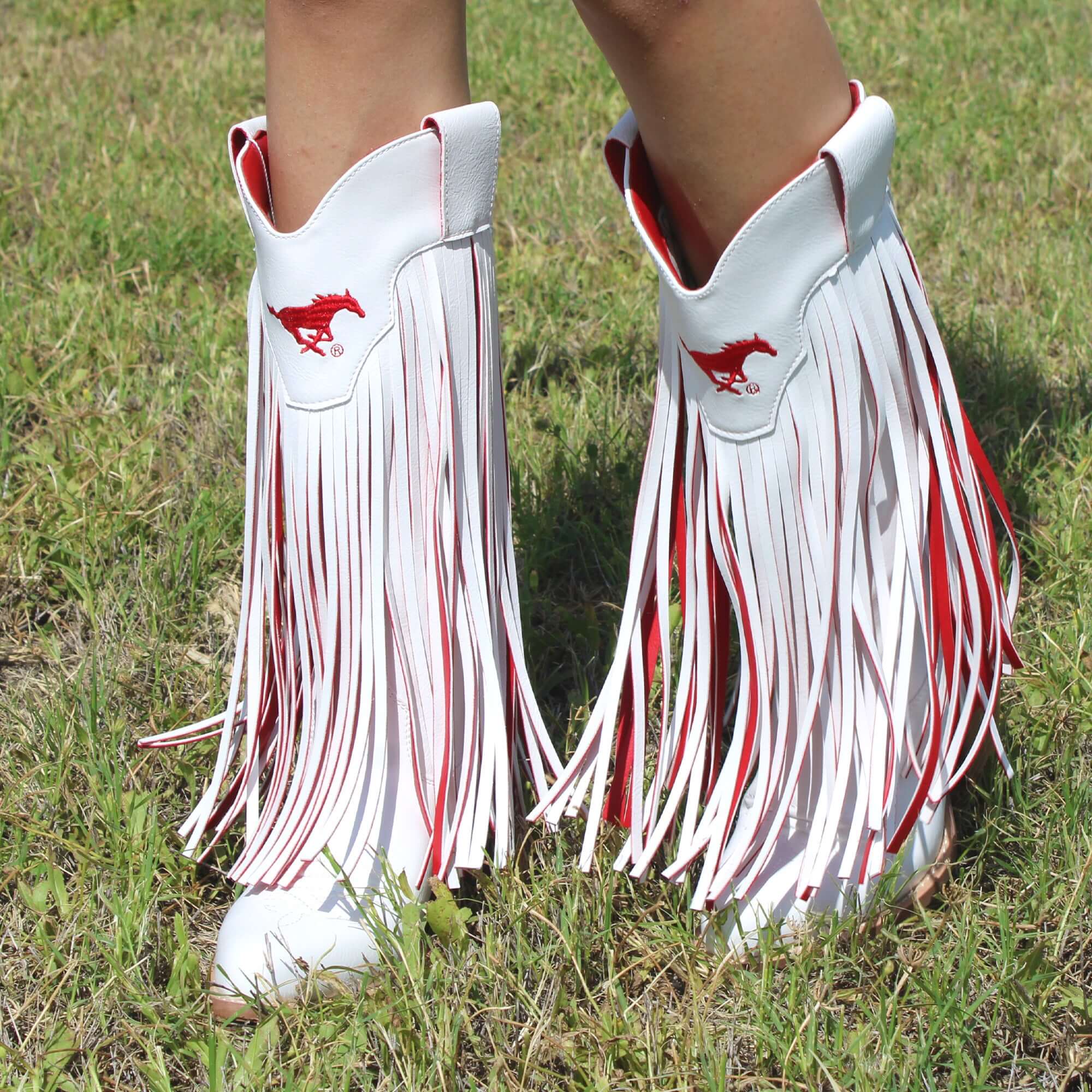 Southern Methodist University Kacey Fringe Boot by V By Vaccari