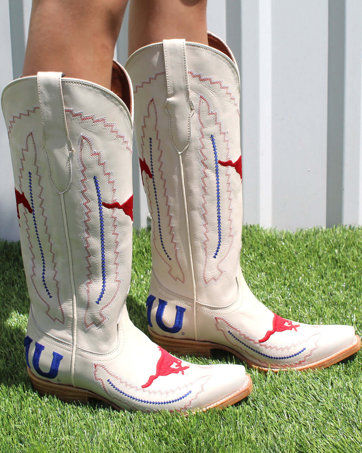 Women's SMU Bone Boots Naomi By Vaccari University