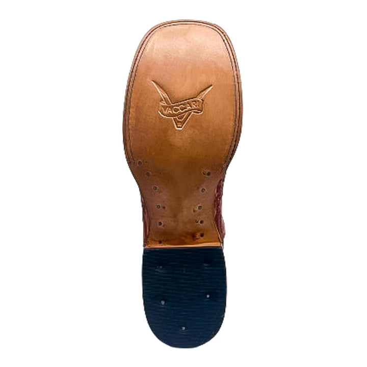 Mens Vaccari Hand-Tooled Square Toe Boots