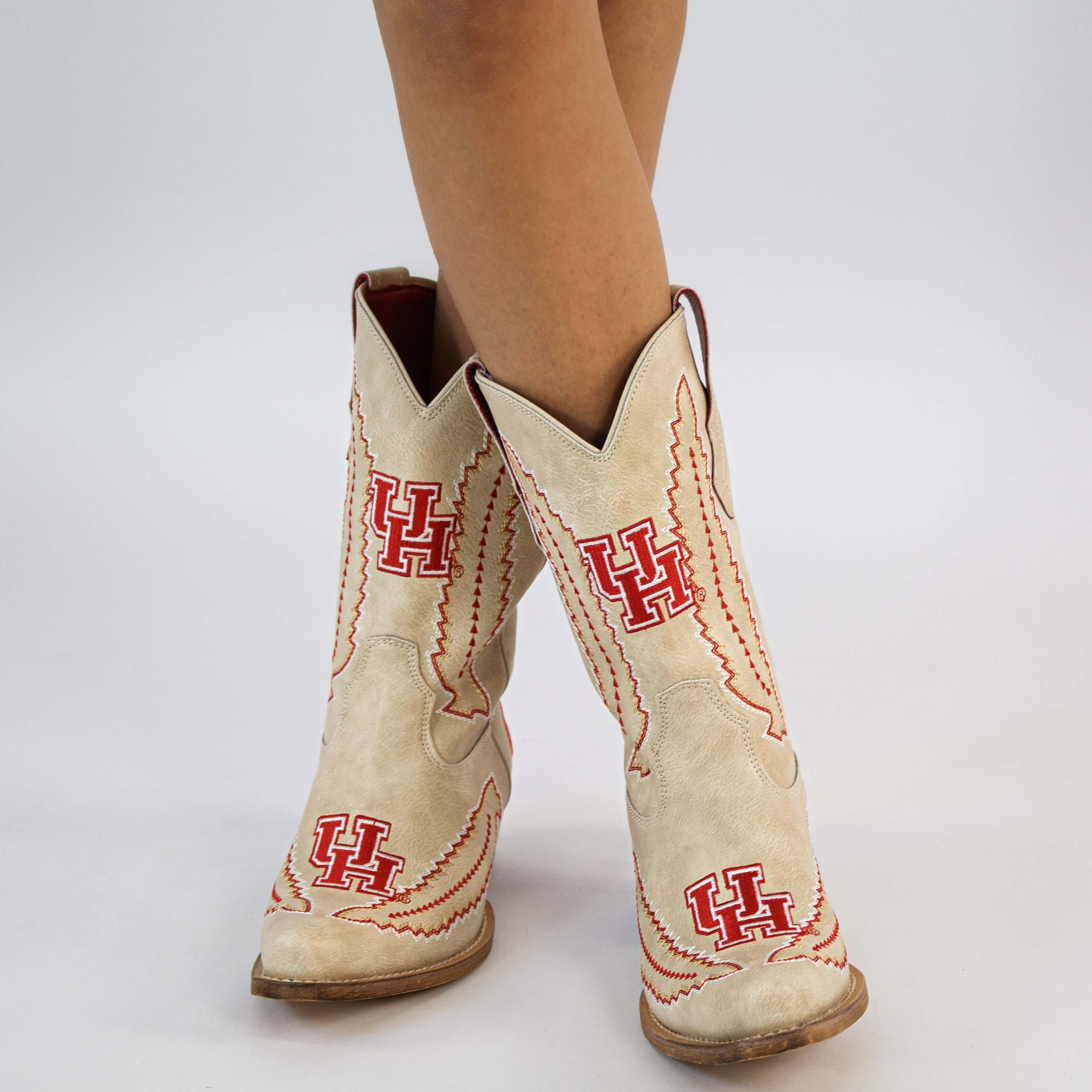 University of Houston Mimi Short Bone Boot By V By Vaccari