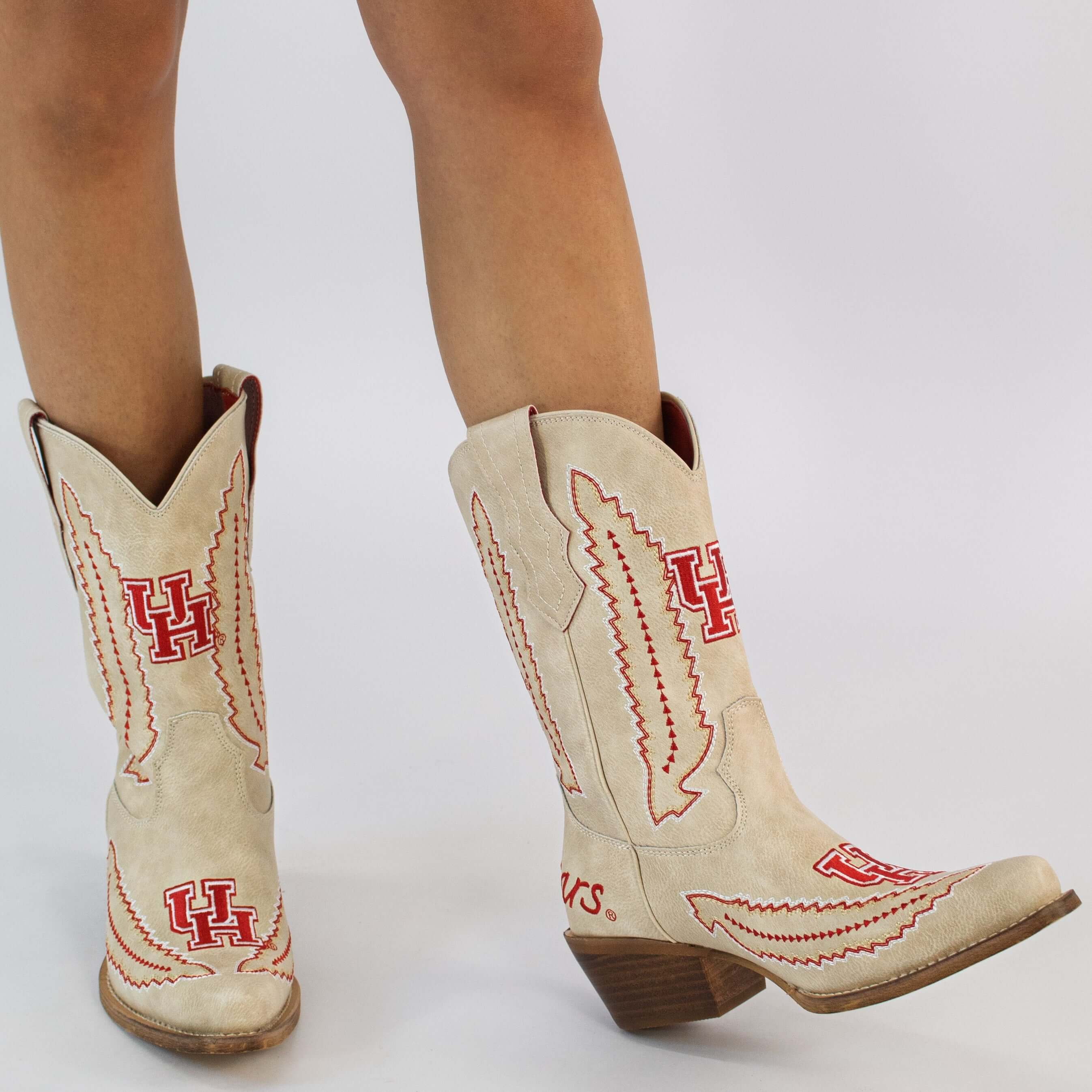 University of Houston Mimi Short Bone Boot By V By Vaccari