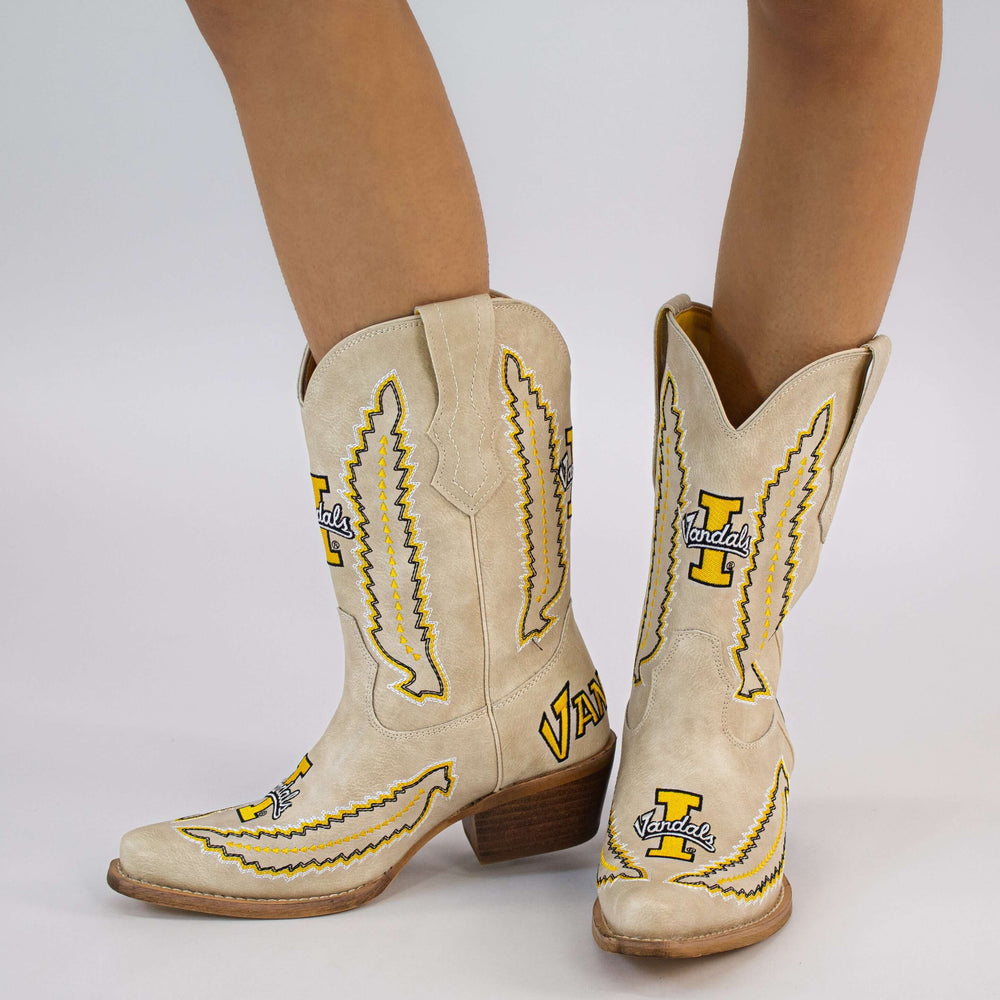 Women's University of Idaho Bone Cowgirl Boot Mimi by V by Vaccari