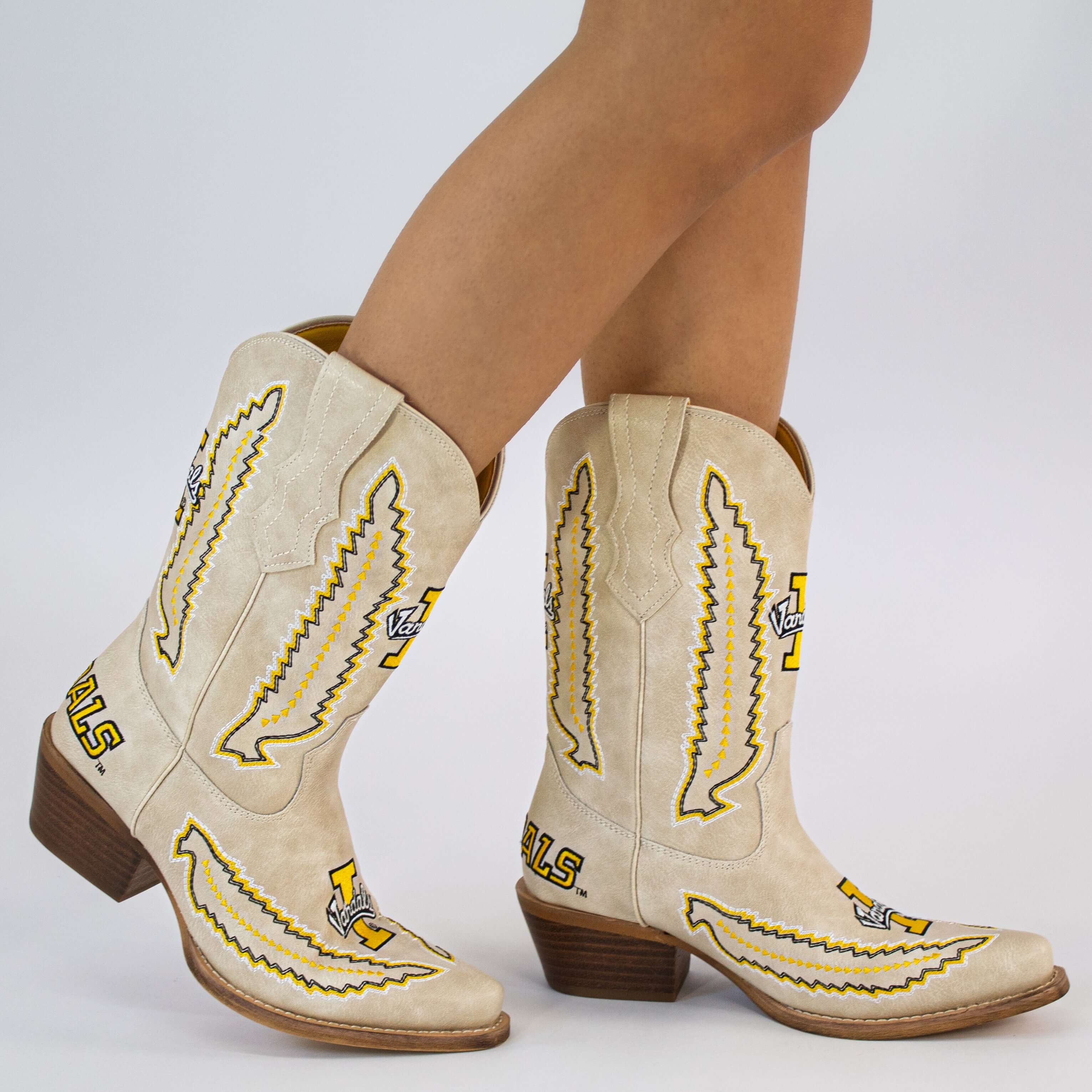 Women's University of Idaho Bone Cowgirl Boot Mimi by V by Vaccari