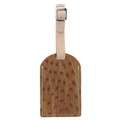 Full Quill Ostrich Luggage Tag