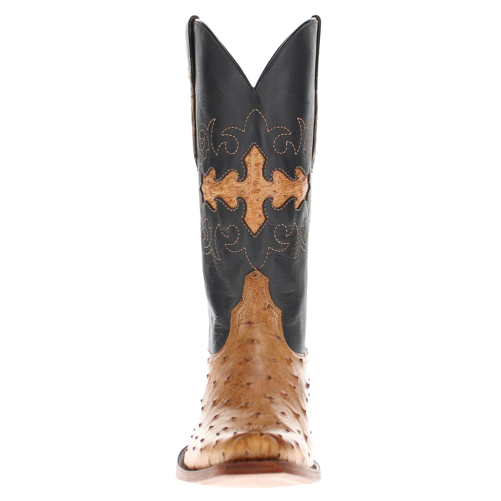 Men's Black Ostrich Boots