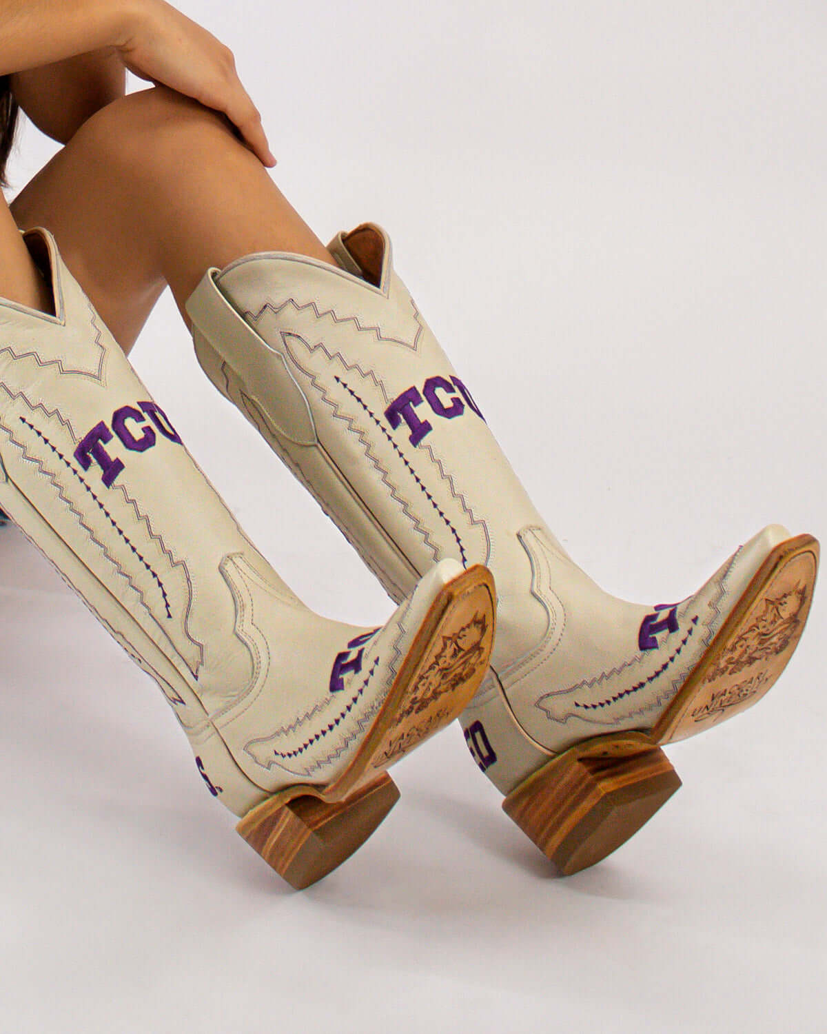 Women's TCU Bone Boots Naomi By Vaccari University