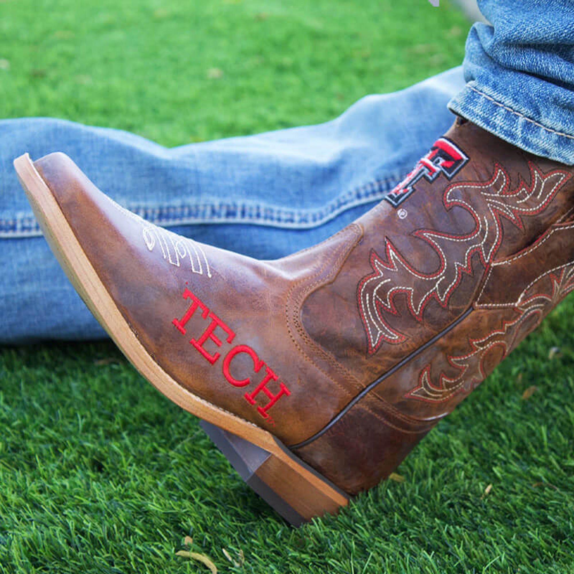 Kid's Blake Texas Tech university Brown Cowboy Boots by Vaccari