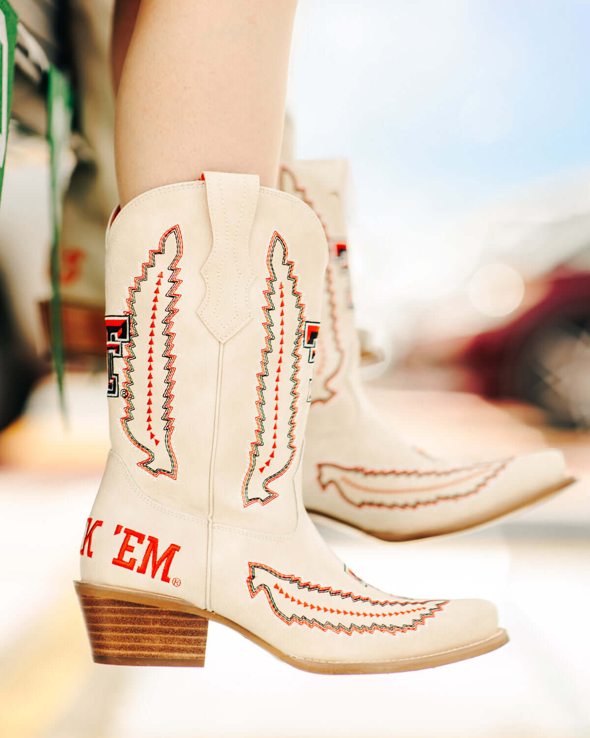 Women's Texas Tech University Bone boot Mimi By V By Vaccari