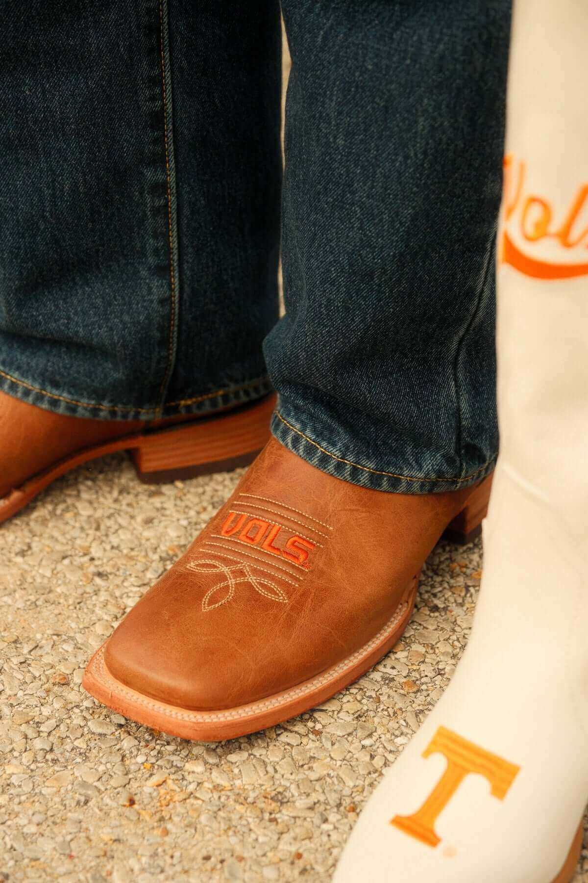 University of Tennessee Men's and Women's Cowboy Boots by Vaccari University and V by Vaccari