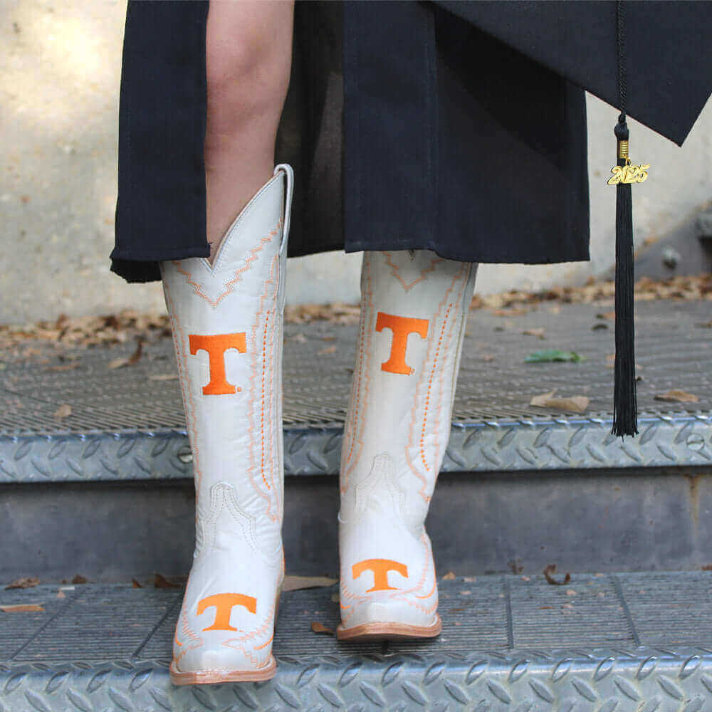 Women's University of Tennessee Bone Cowgirl Boots Naomi by Vaccari University