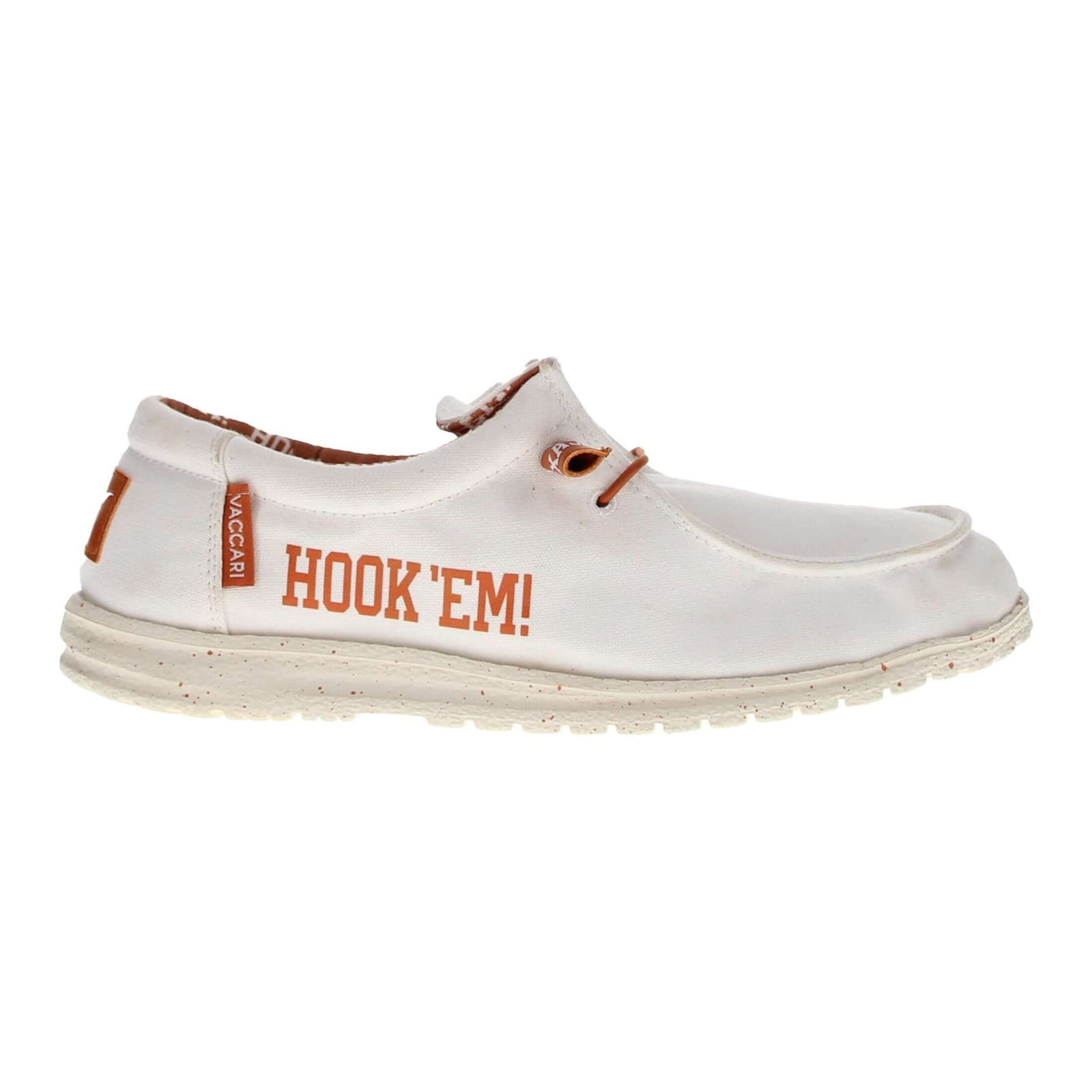 Men's University of Texas Longhorns Off White Canvas Casual Shoe by Vaccari
