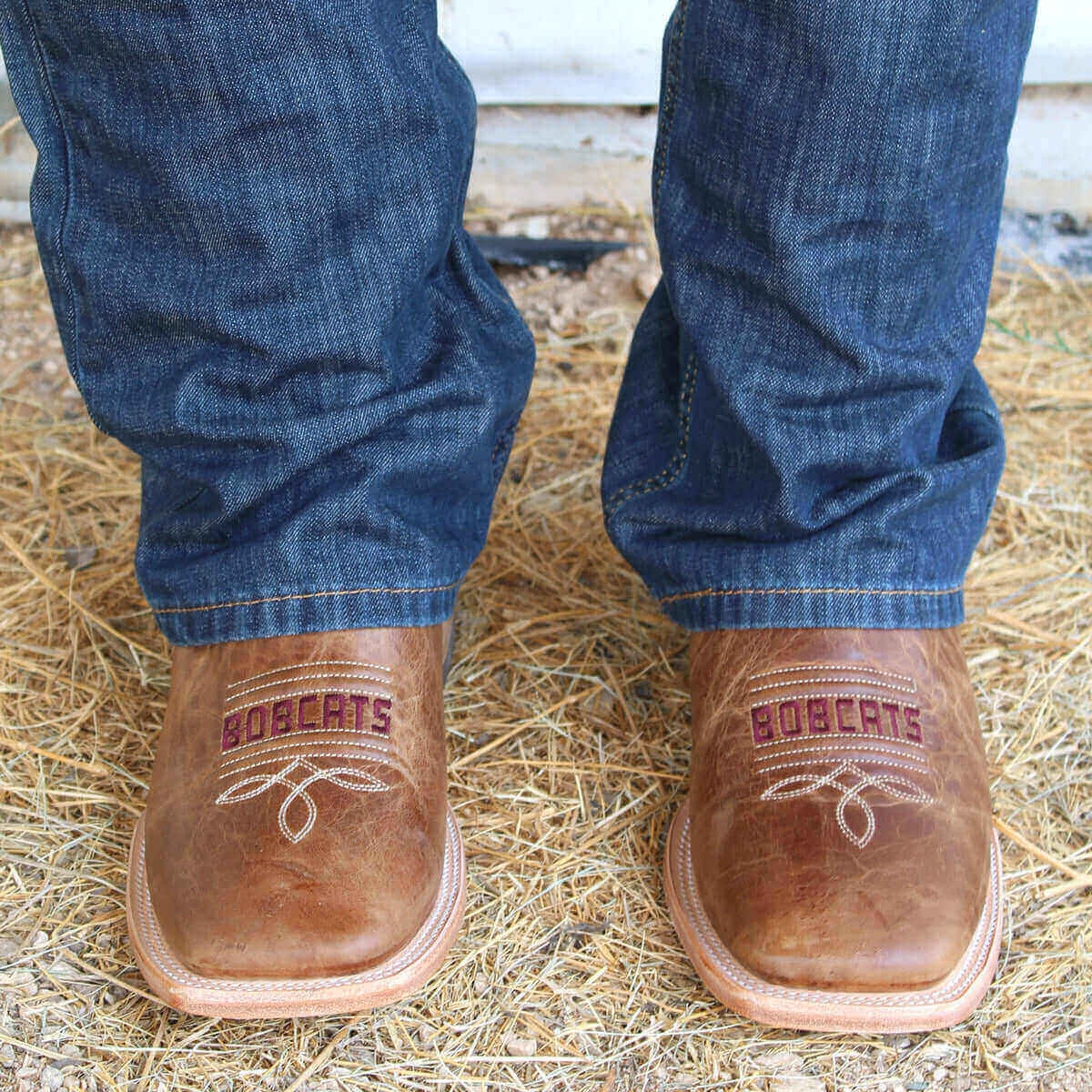 Men's Texas State Tan Cowboy Boots Luke by Vaccari University