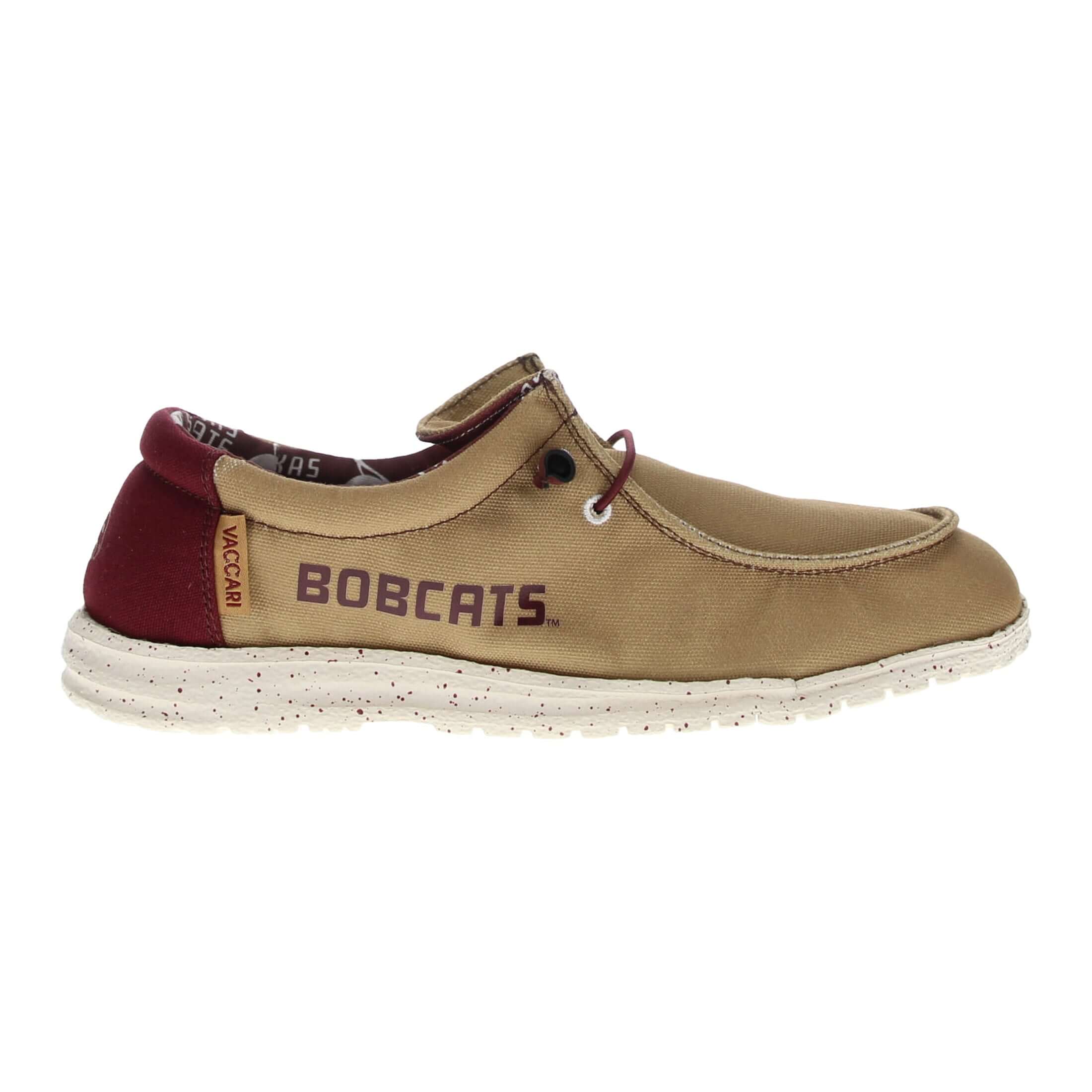 Men's Texas State University Gold Canvas Shoes | Vaccari