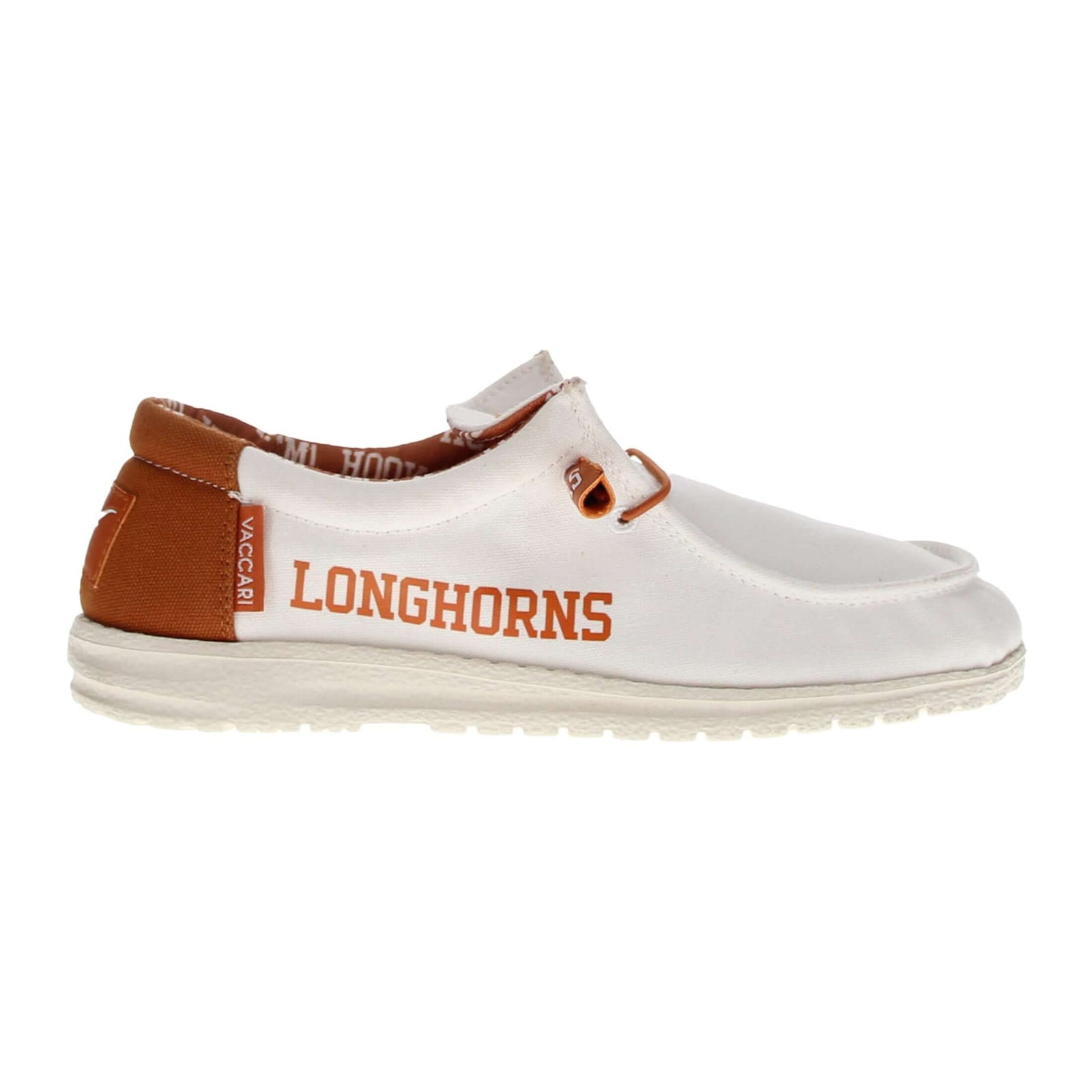 Women's University of Texas Off White and Burnt Orange Canvas Casual Shoe by Vaccari