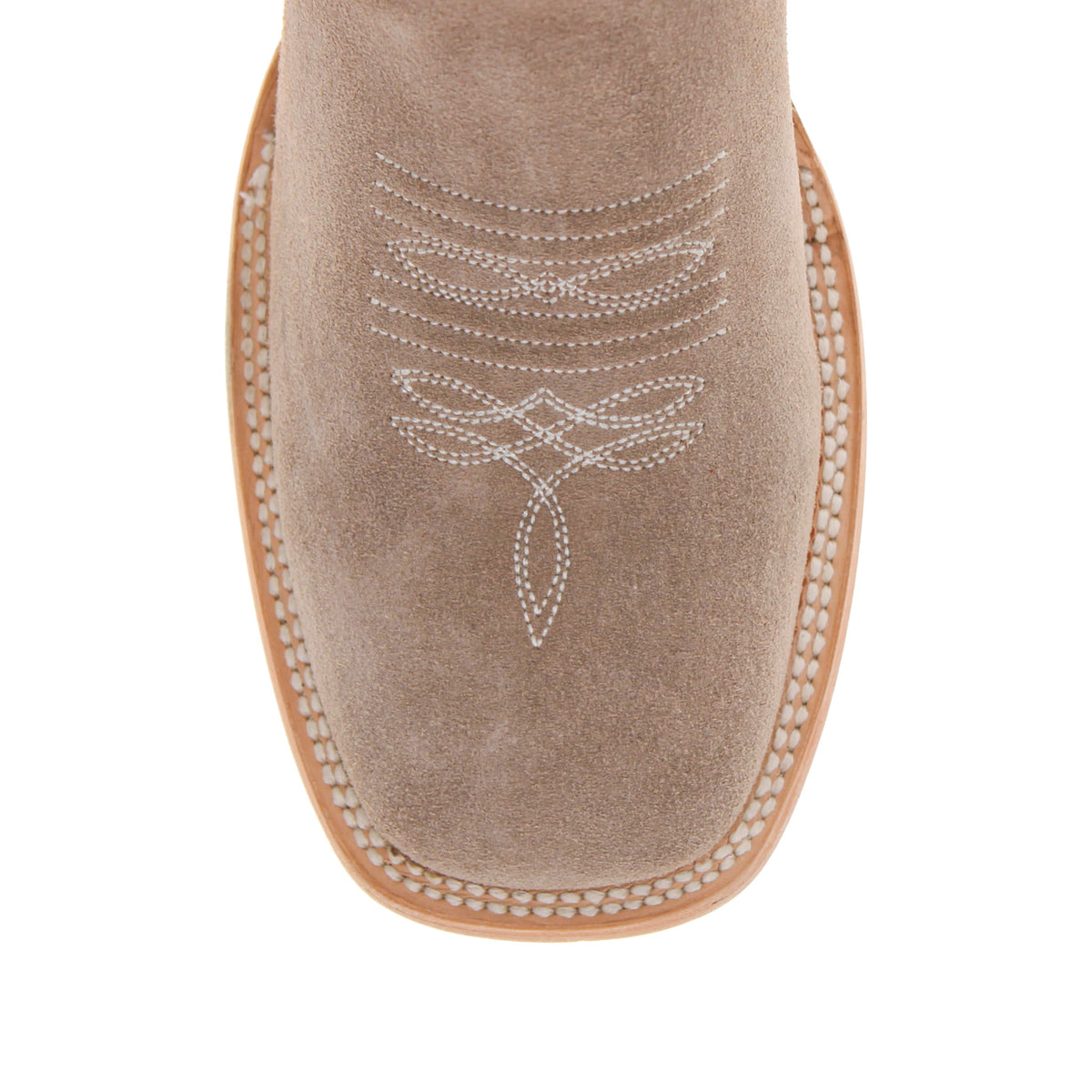 Men's Ivory Suede Vamp BS Toe Cowboy Boots by Vaccari