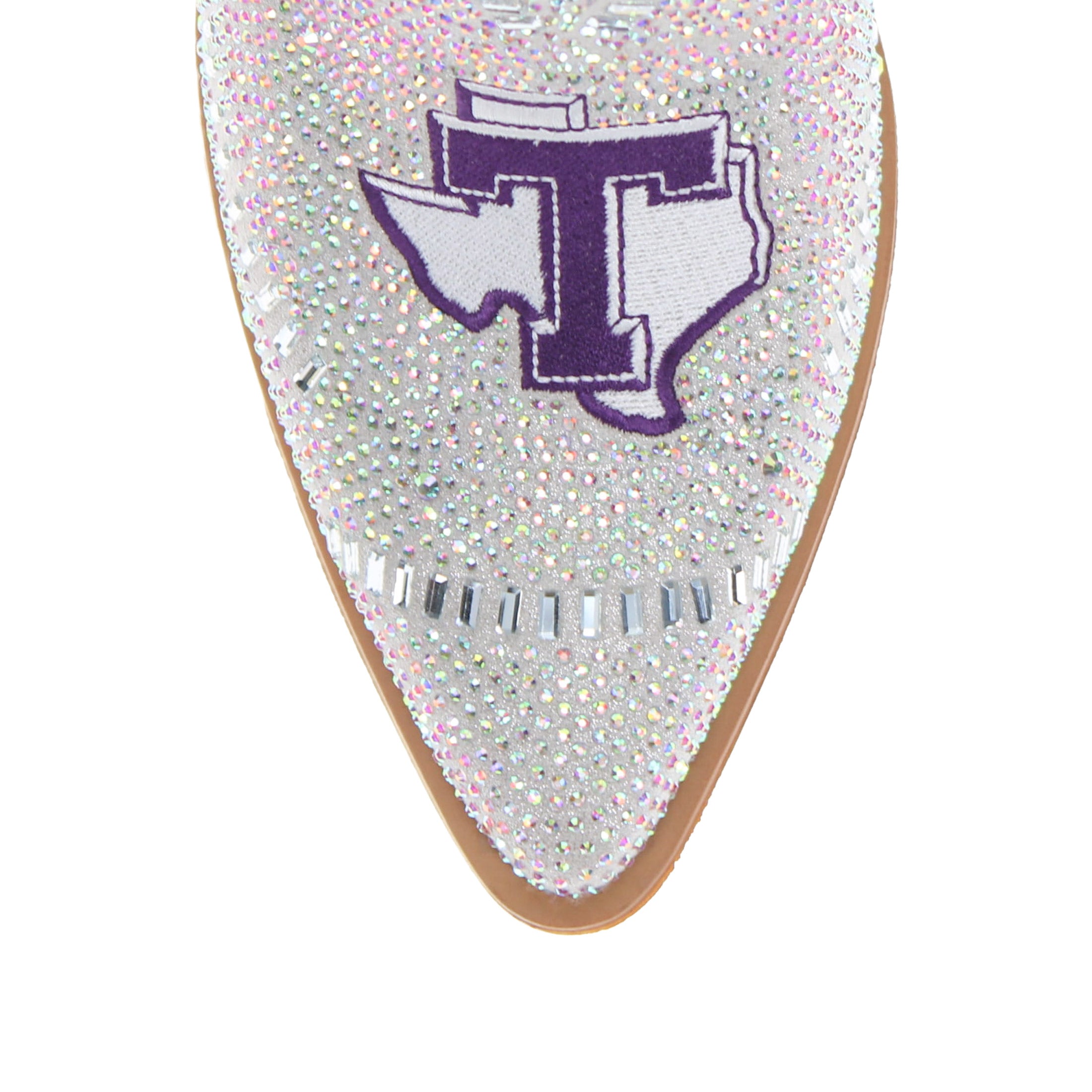 Women's Tarleton State University Natural Bling Cowgirl Booties Jade by V by Vaccari