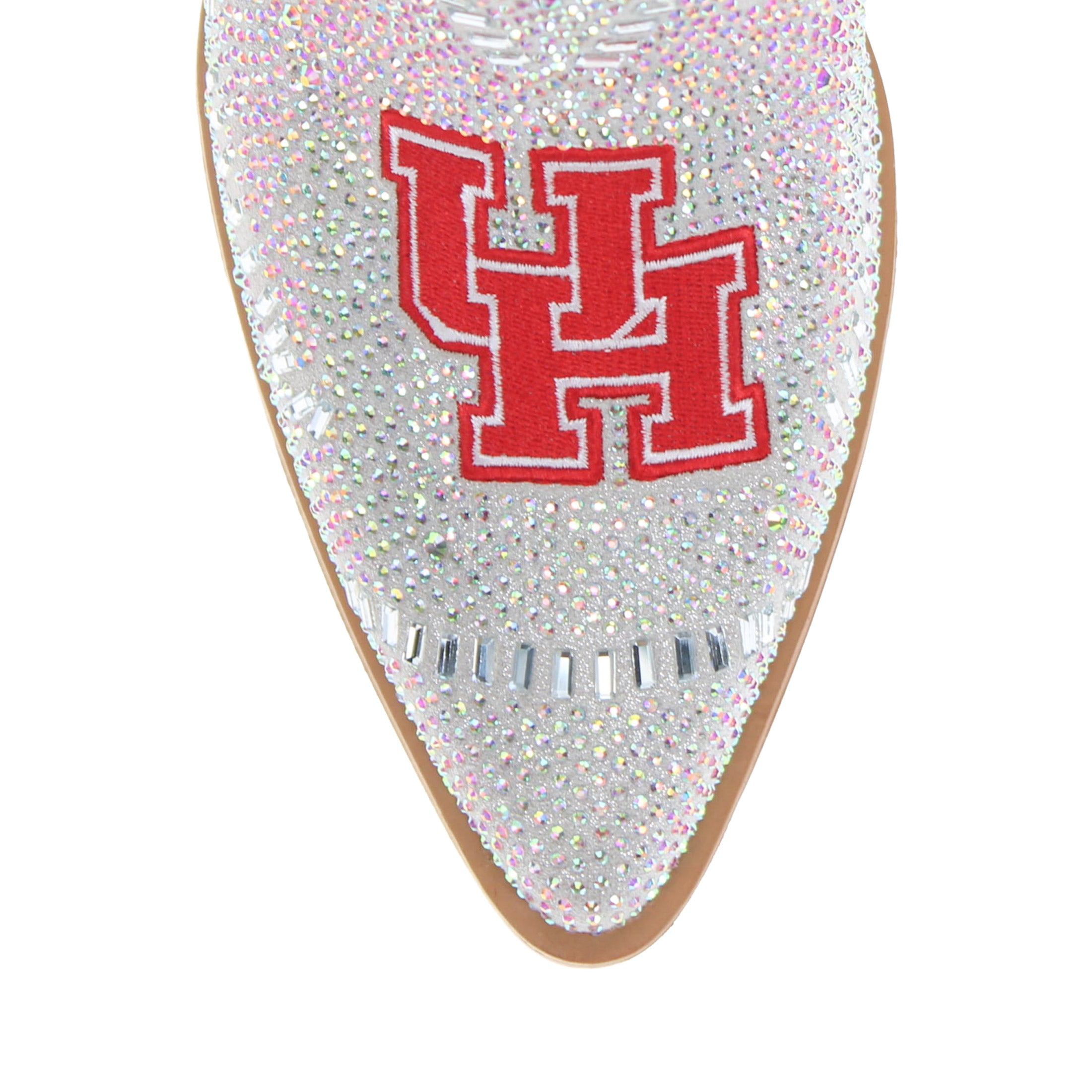 Women's University of Houston Natural Bling Cowgirl Booties Jade by V by Vaccari