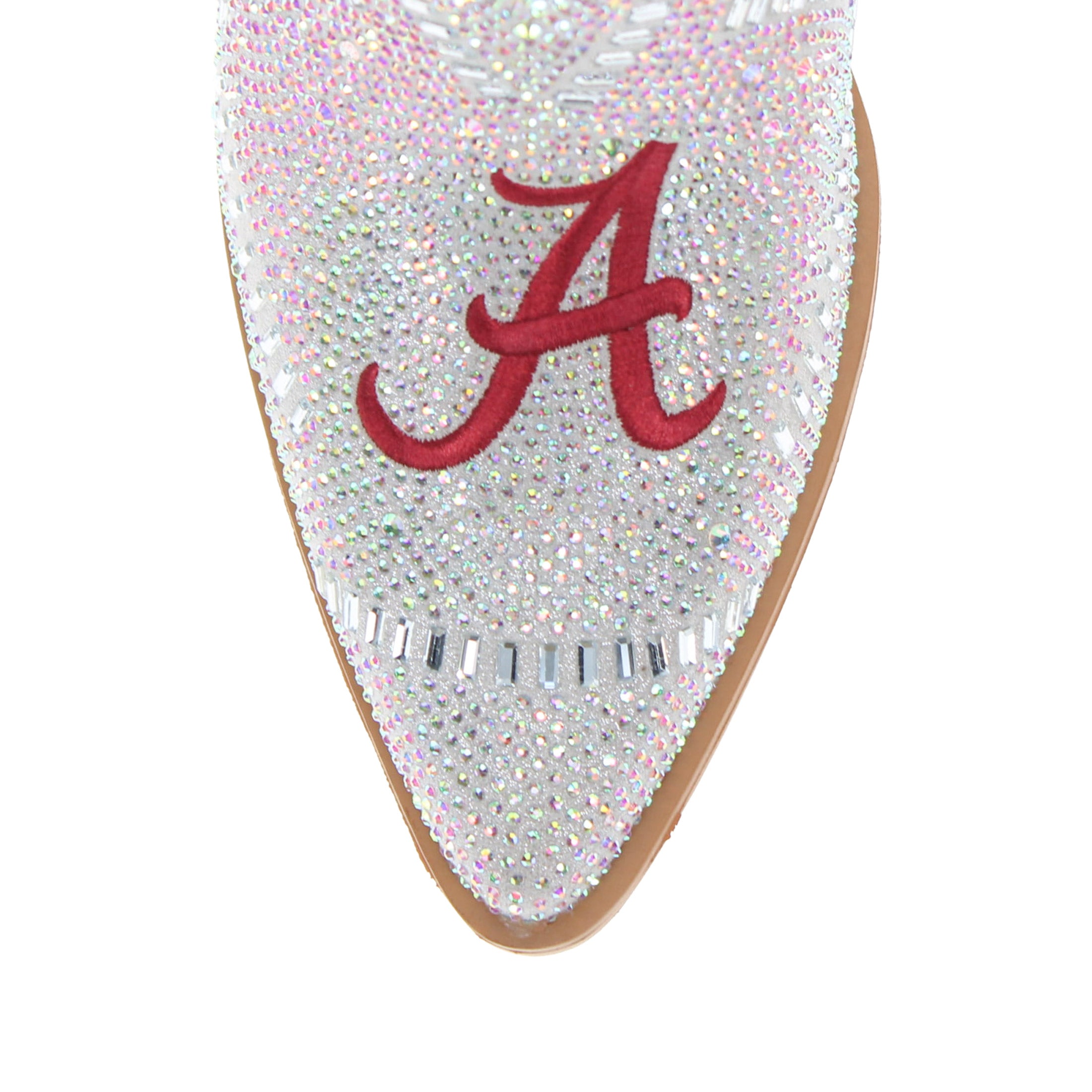 Women's University of Alabama Natural Bling Cowgirl Booties Jade by V by Vaccari