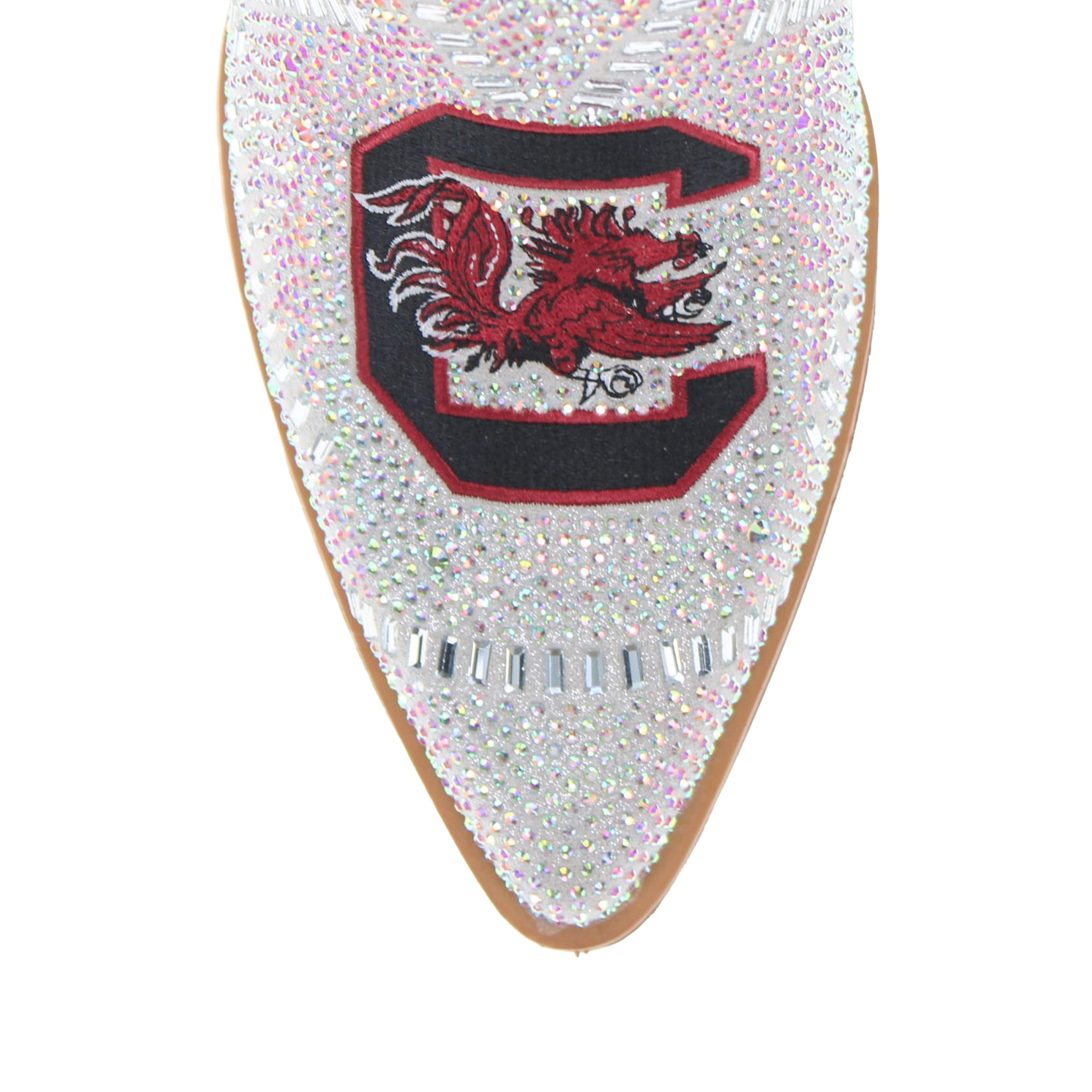 Women's University of South Carolina Natural Bling Cowgirl Booties Jade by V by Vaccari