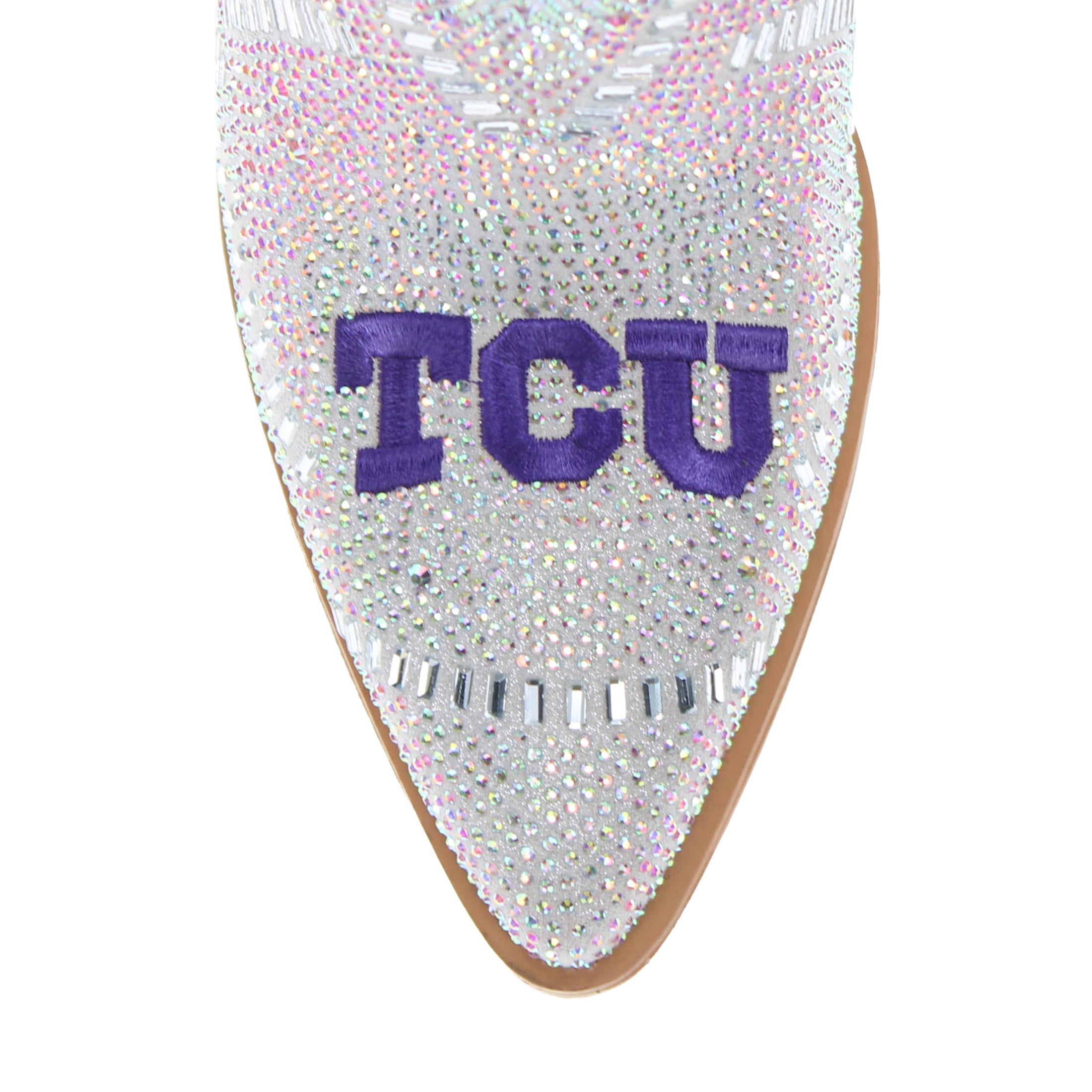 Women's TCU Natural Bling Cowgirl Booties Jade by V by Vaccari