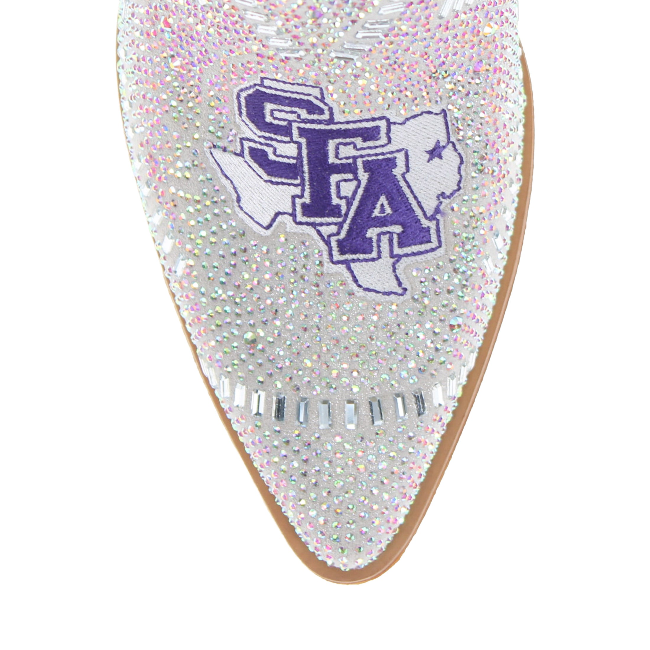 Women's SFASU Natural Bling Cowgirl Booties Jade by V by Vaccari