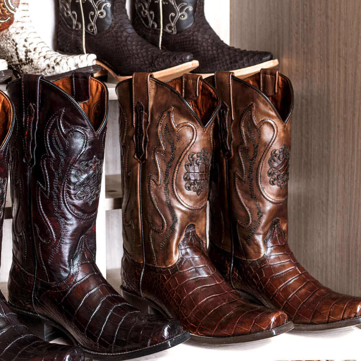 Men's American Alligator Cowboy Boots Travis by Vaccari Core