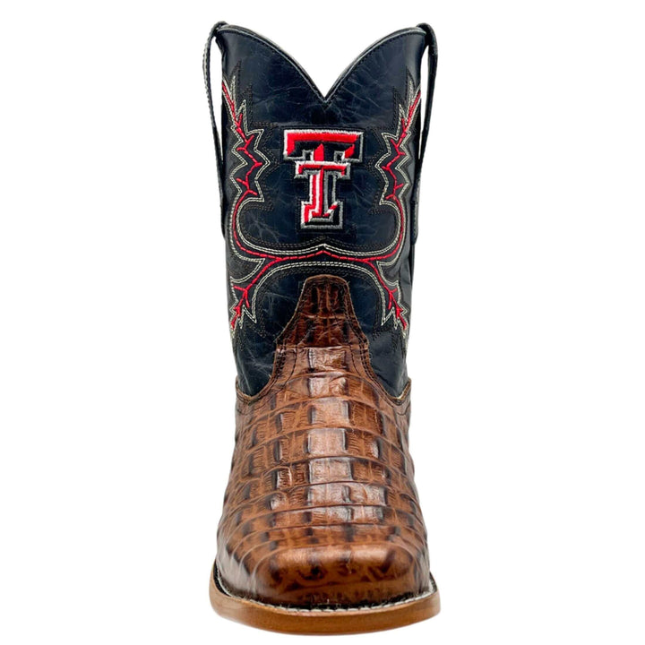kids texas tech red raiders cowboy boots brown hornedback print Hudson