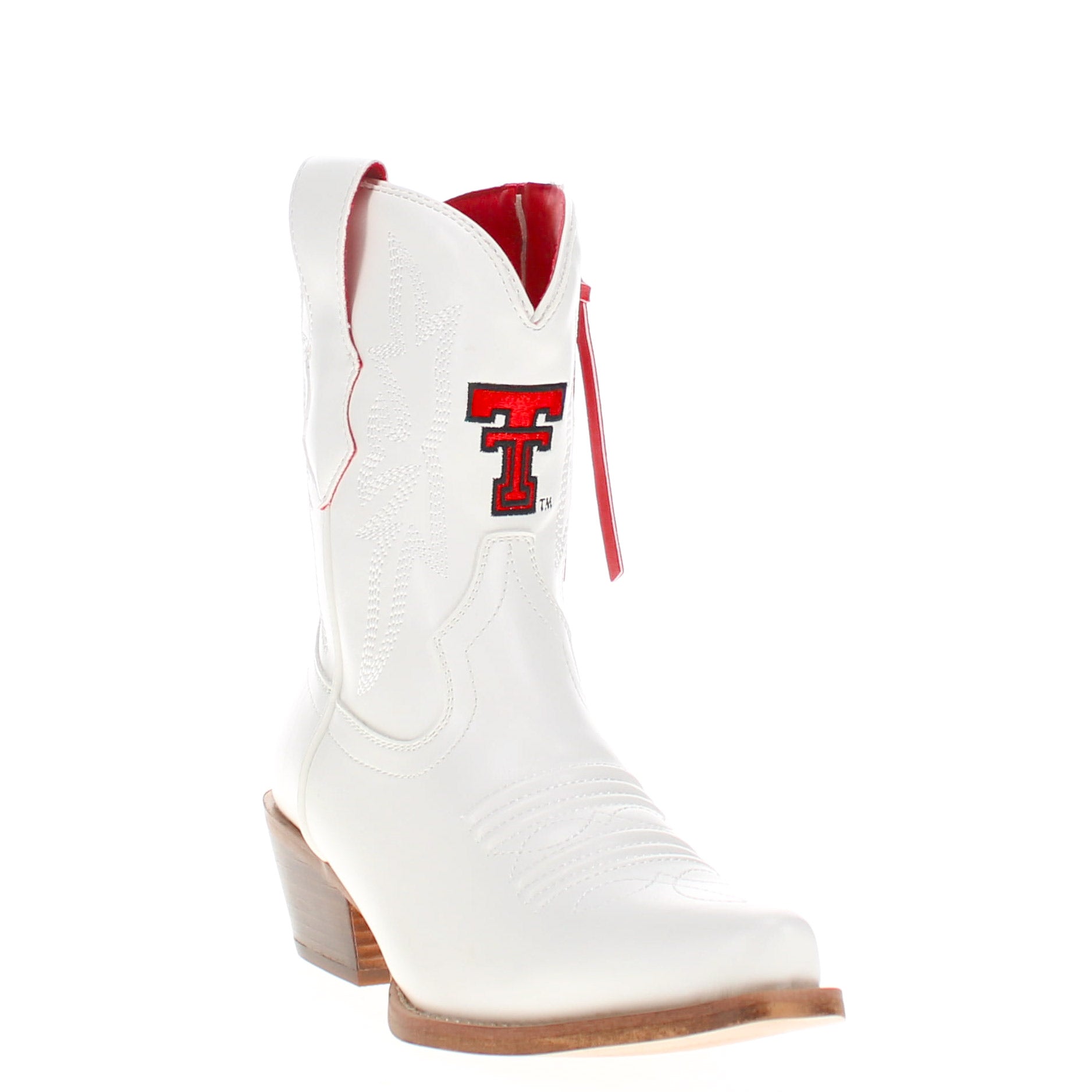 Women's Texas Tech University White Cowgirl Boots with Color Tassel Lynn by V by Vaccari