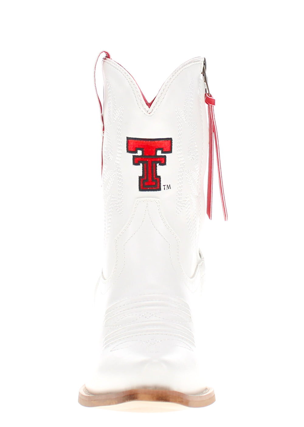 Women's Texas Tech University White Cowgirl Boots with Color Tassel Lynn by V by Vaccari