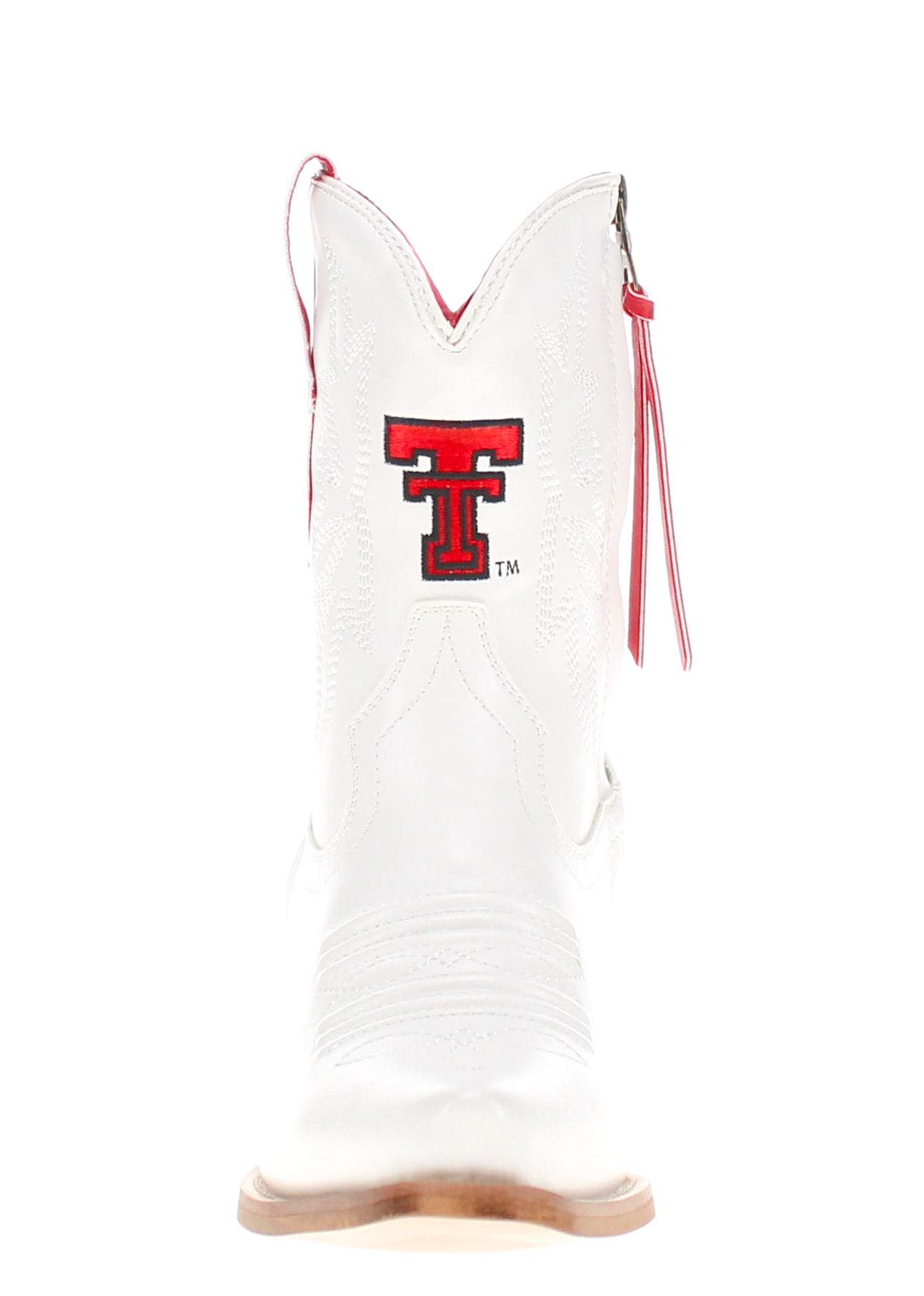 Women's Texas Tech University White Cowgirl Boots with Color Tassel Lynn by V by Vaccari