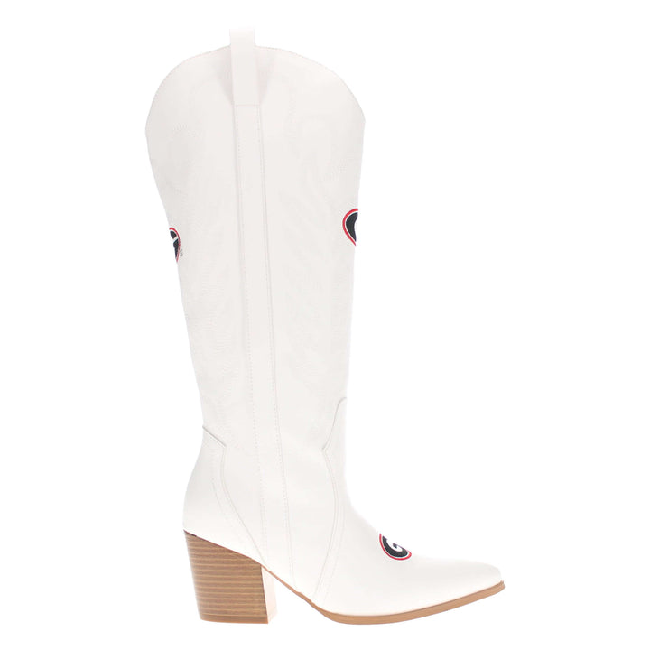 University of Georiga Blair Tall White Boot By V By Vaccari
