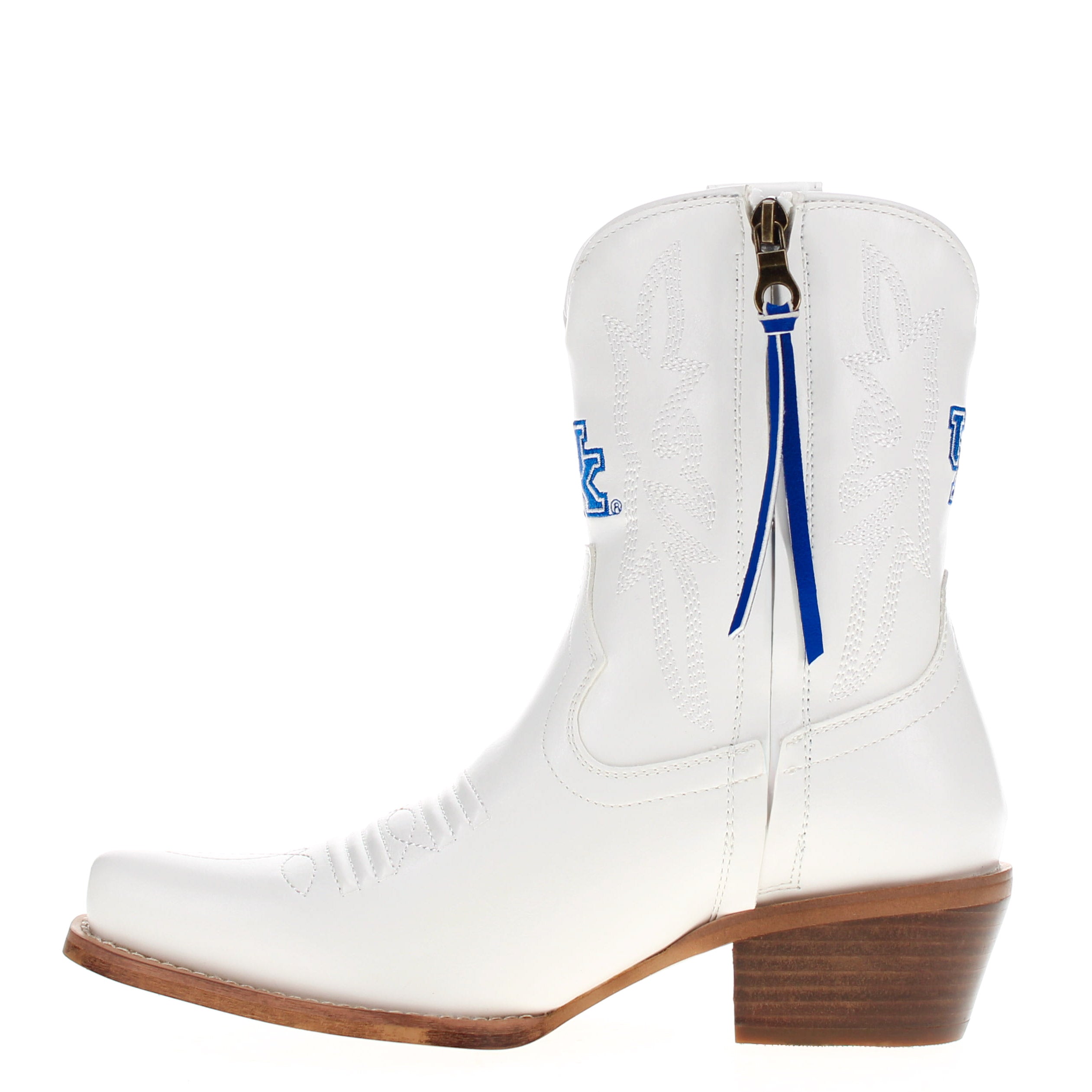 Women's University of Kentucky White Cowgirl Boots with Color Tassel Lynn by V by Vaccari